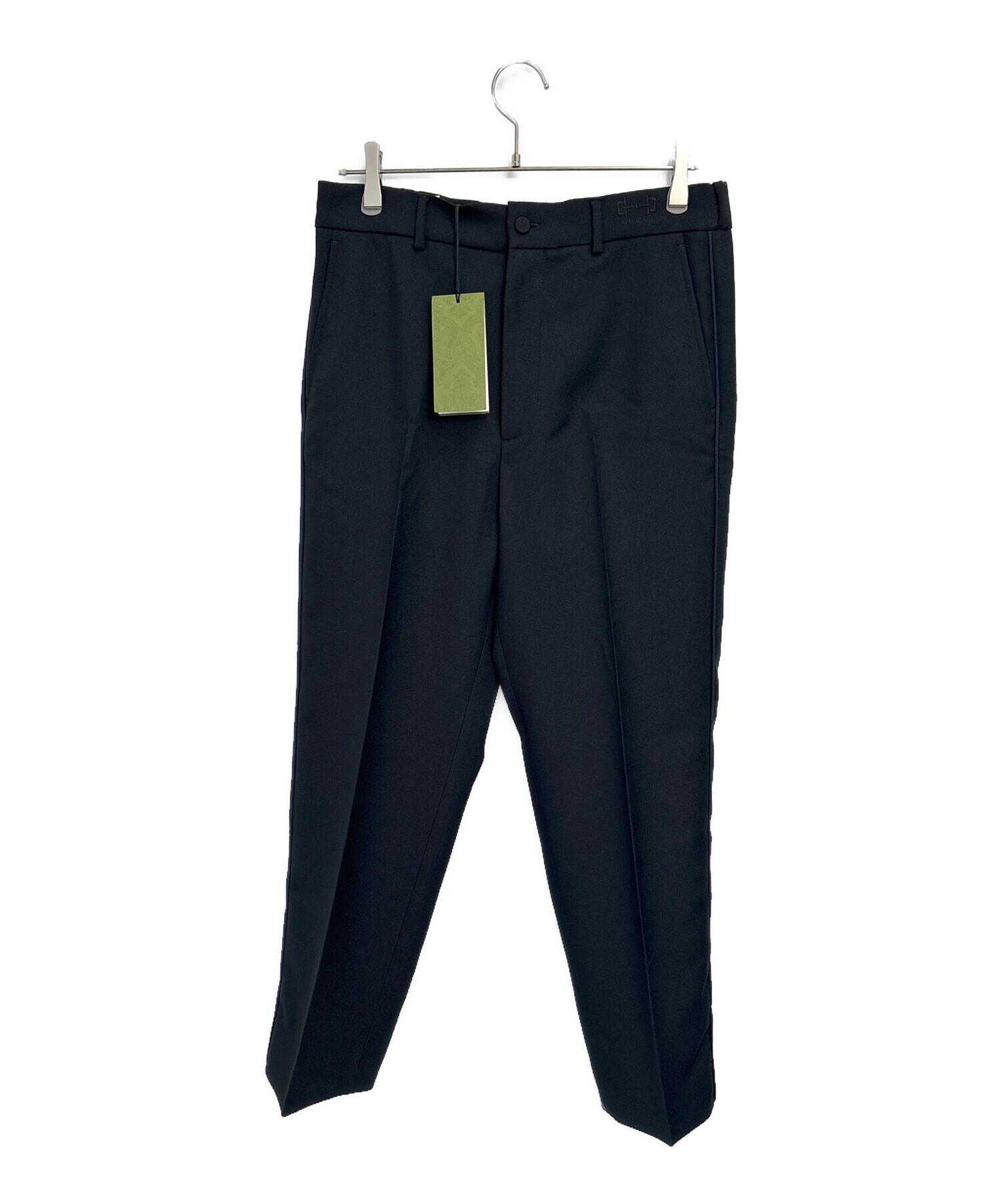 中古・古着通販】GUCCI (グッチ) スラックス ブラック サイズ:48 未