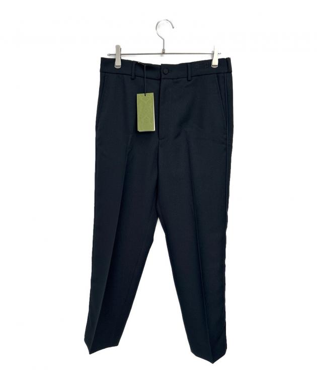 中古・古着通販】GUCCI (グッチ) スラックス ブラック サイズ:48 未