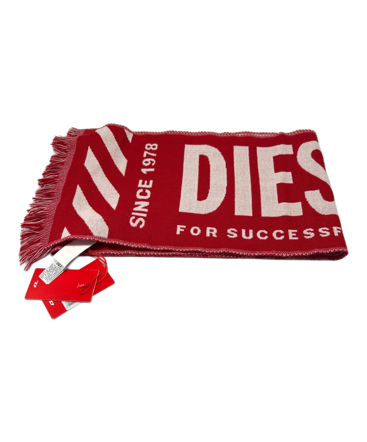 中古・古着通販】DIESEL (ディーゼル) マフラー レッド 未使用品