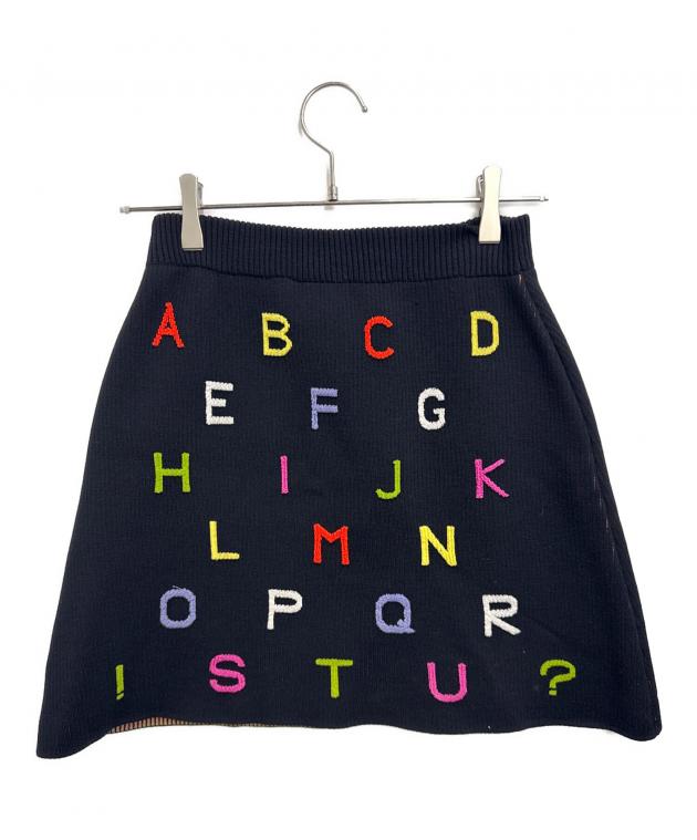 中古・古着通販】CHANEL (シャネル) ニットスカート ブラック サイズ