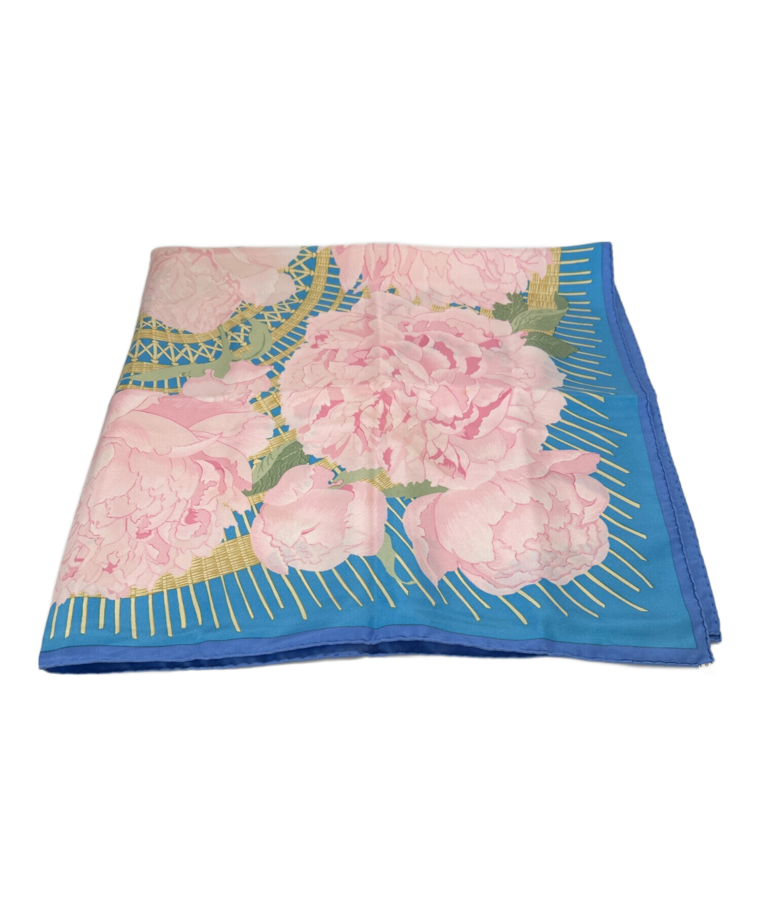 中古・古着通販】HERMES (エルメス) シルクスカーフ ブルー｜ブランド