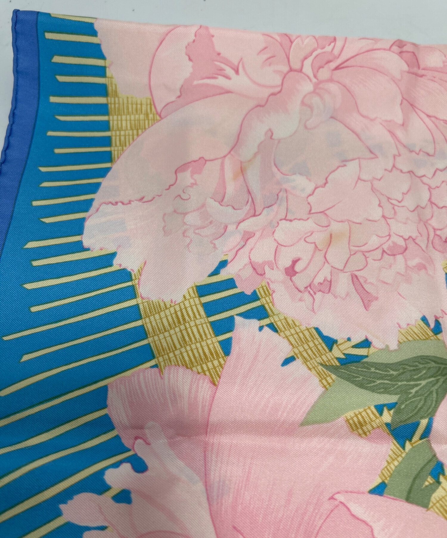 中古・古着通販】HERMES (エルメス) シルクスカーフ ブルー｜ブランド