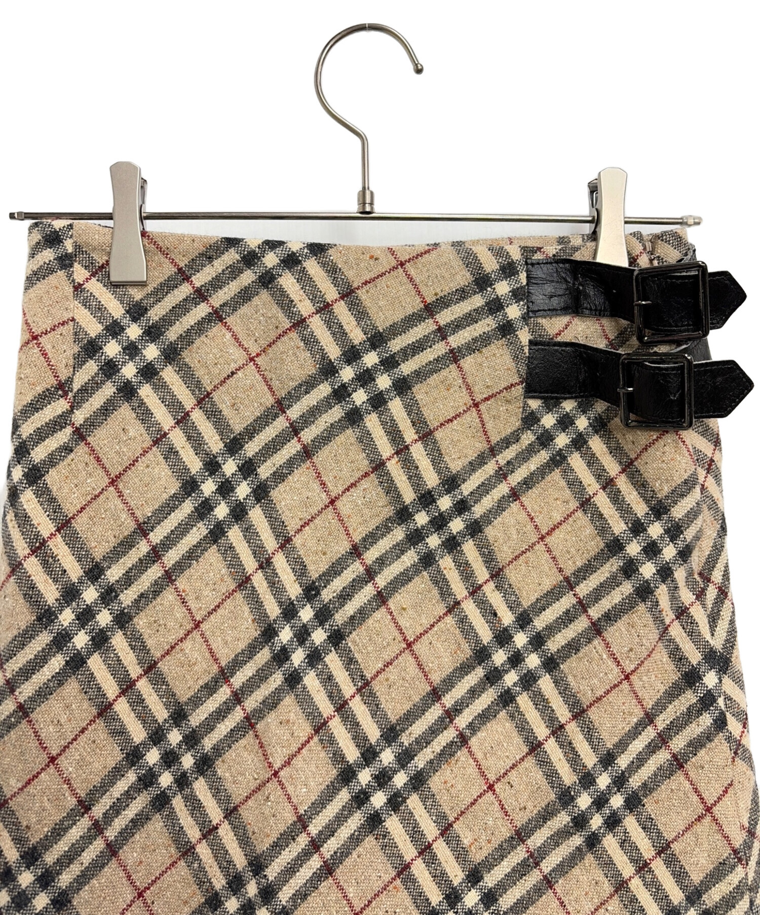 BURBERRY LONDON スカート　38 ウール　ベージュ　チェック 中古・古着通販】BURBERRY LONDON (バーバリーロンドン) ノバチェック