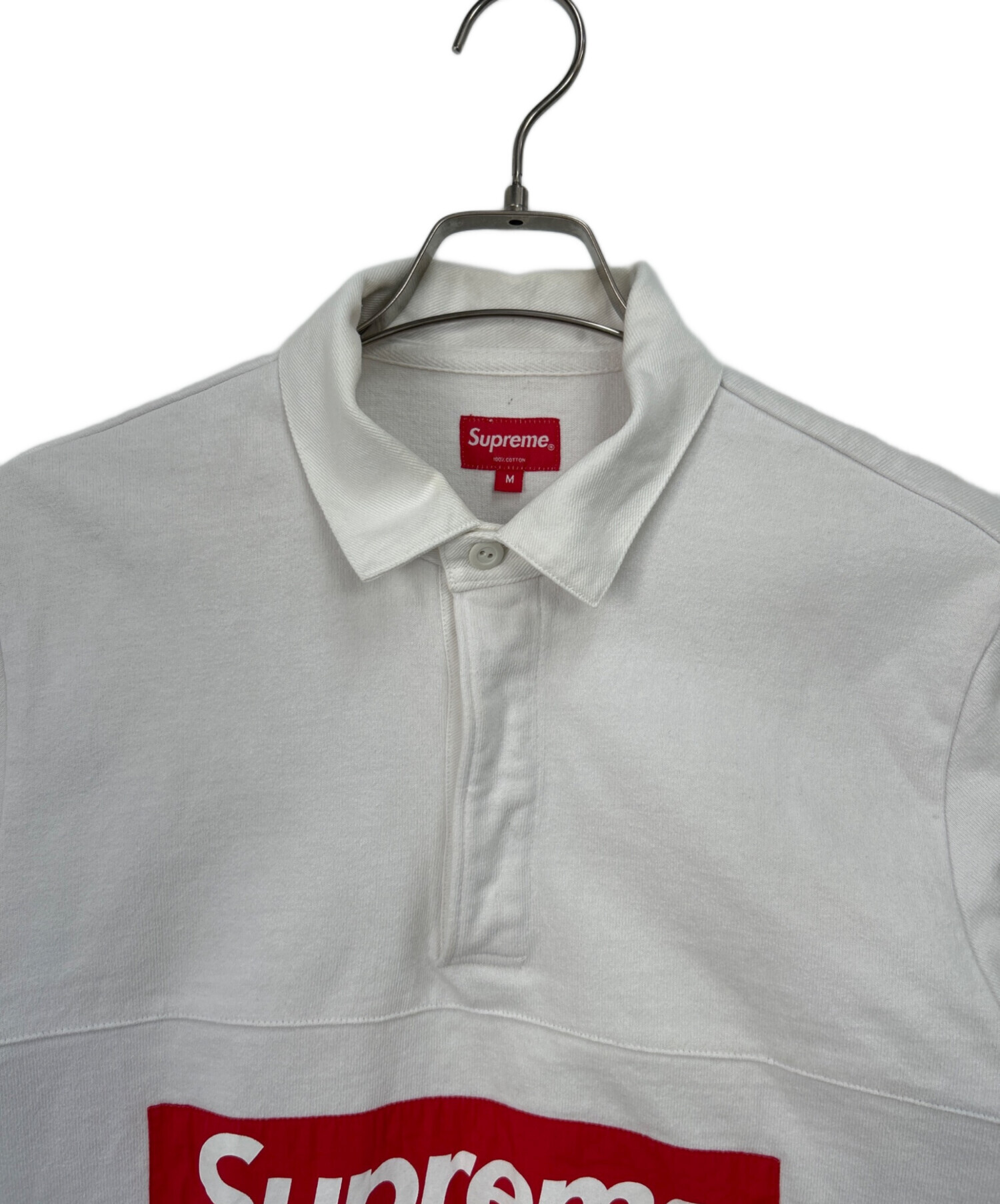 中古・古着通販】SUPREME (シュプリーム) ポロシャツ ホワイト サイズ 