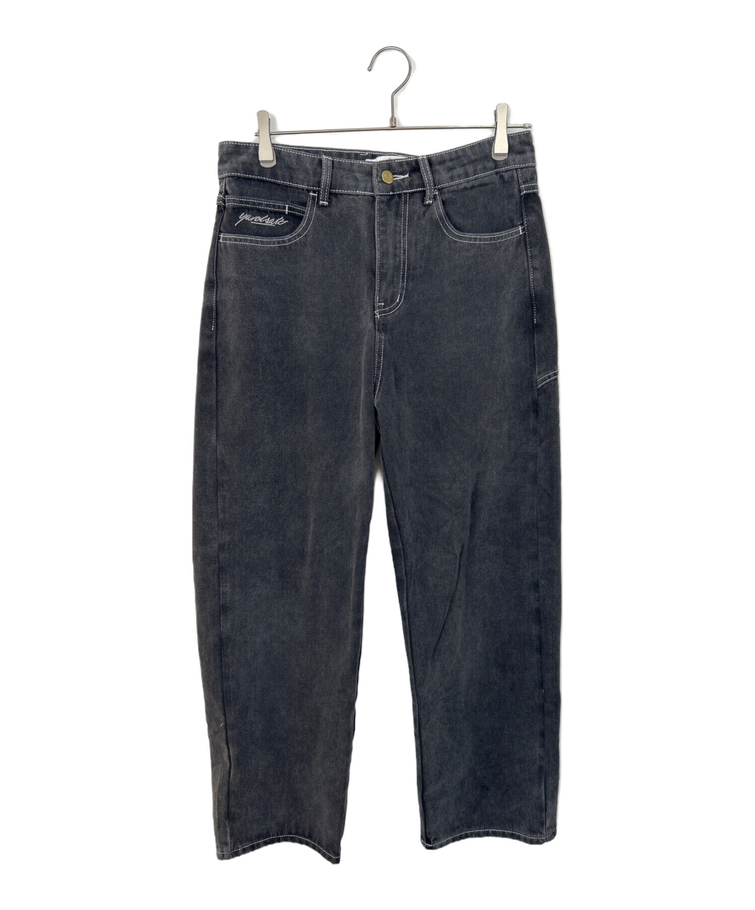 中古・古着通販】YARDSALE (ヤードセール) デニムパンツ ブラック