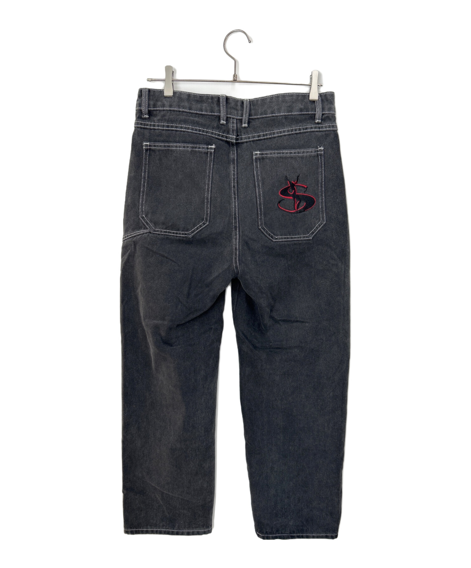 中古・古着通販】YARDSALE (ヤードセール) デニムパンツ ブラック