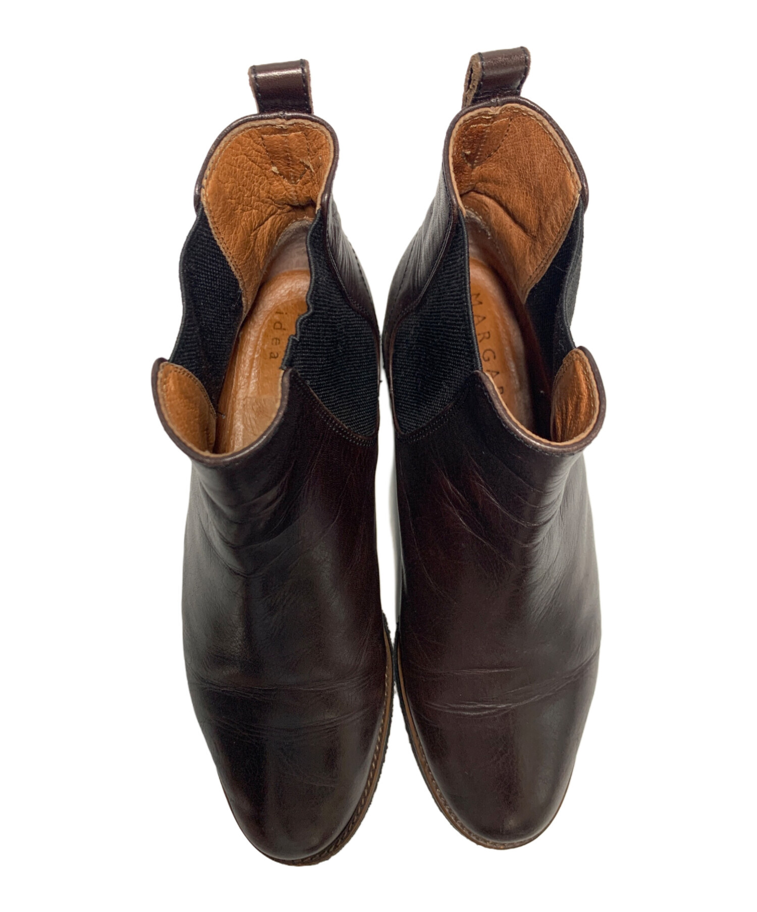 未使用級 マーガレットハウエルアイデア サイドゴアブーツ 茶 ハイヒール A56 中古・古着通販】MARGARET HOWELL idea (マーガレット ハウエル