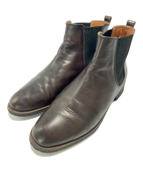 未使用級 マーガレットハウエルアイデア サイドゴアブーツ 茶 ハイヒール A56 中古・古着通販】MARGARET HOWELL idea (マーガレット ハウエル