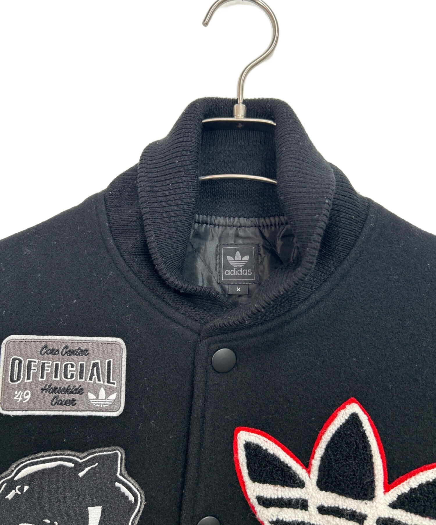アディダス スタジャン ブラック XL No.48 中古・古着通販】adidas (アディダス) スタジャン ブラック×グレー