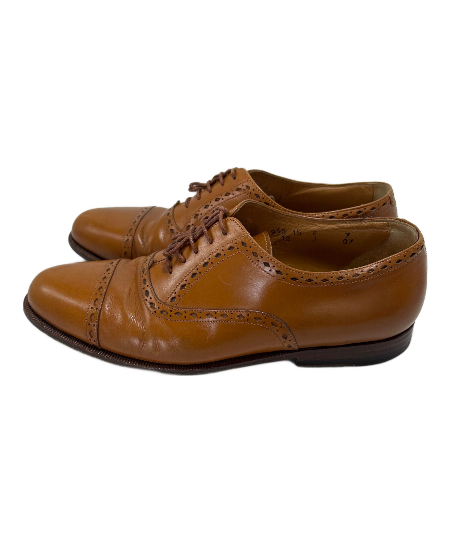 【専用】Santoni ブラウン シューズ 中古・古着通販】Santoni (サントーニ) メダリオンレザーシューズ