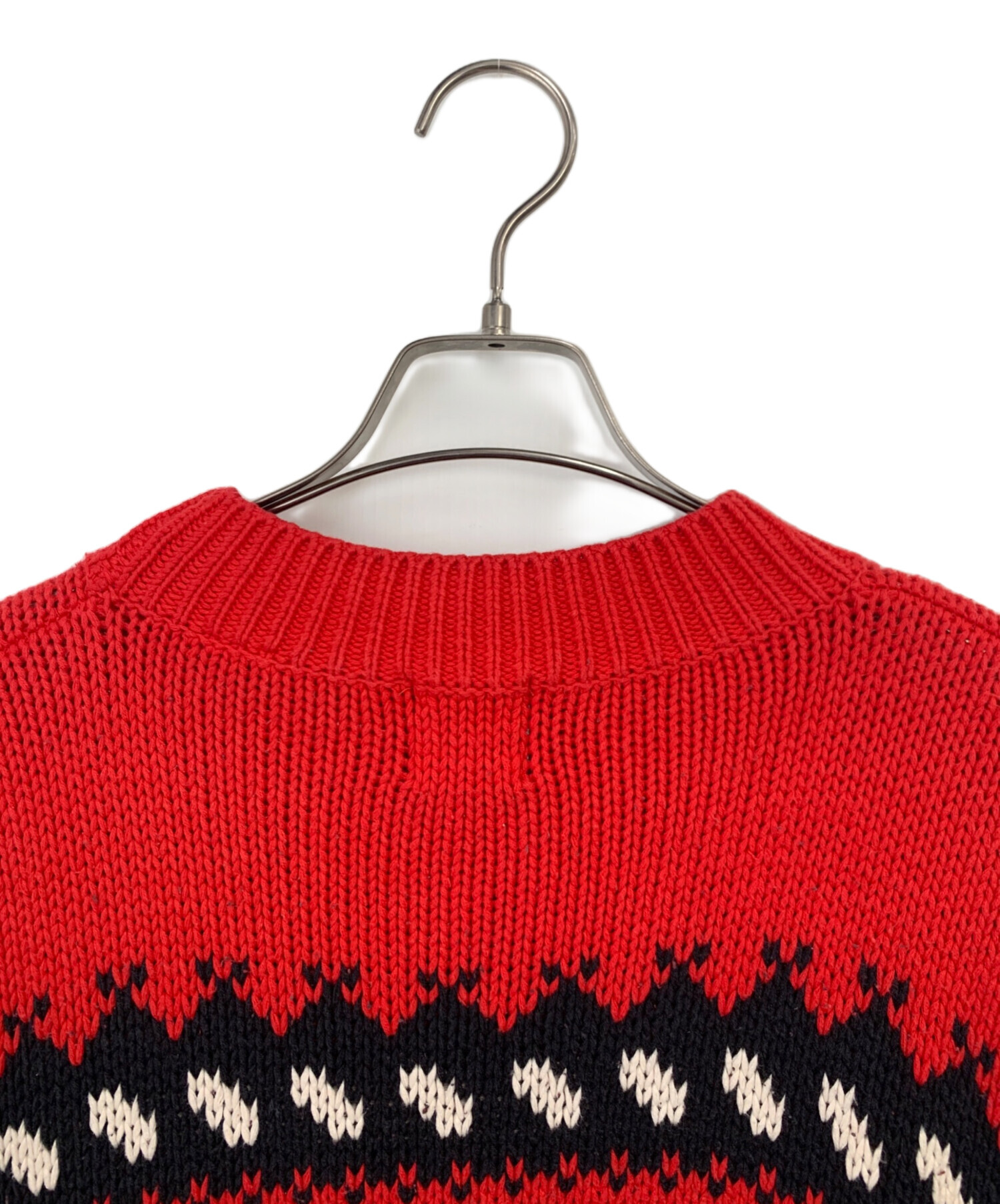 中古・古着通販】GAP (ギャップ) 厚手ニット ネイビー×レッド サイズ:M