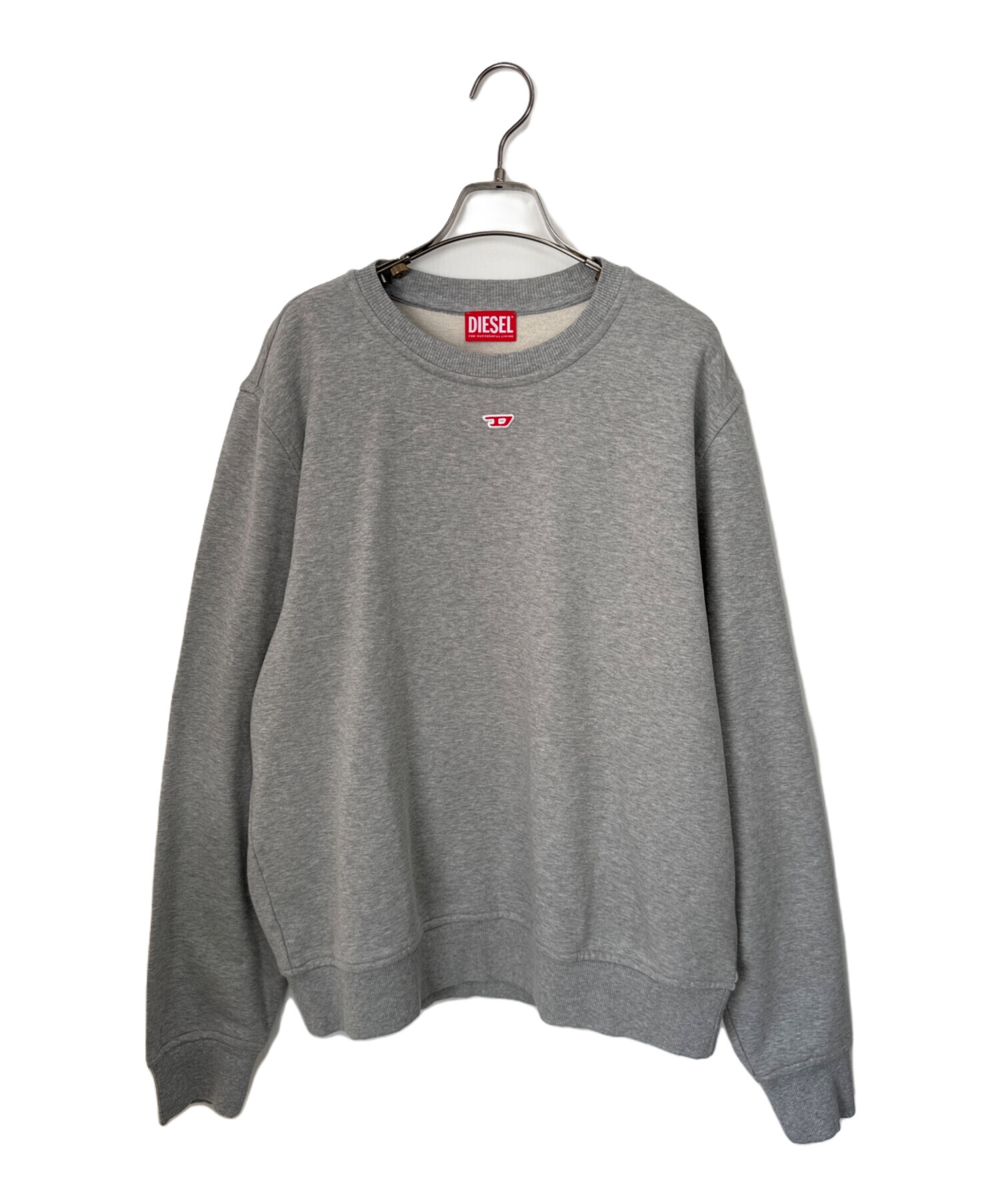 DIESEL 長袖カットソー グレー/レッド 中古・古着通販】DIESEL (ディーゼル) スウェット グレー サイズ:L