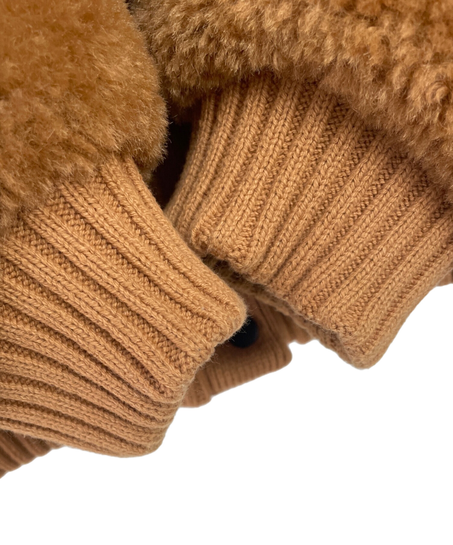 中古・古着通販】pinue (ピヌエ) ボアジャケット ブラウン サイズ