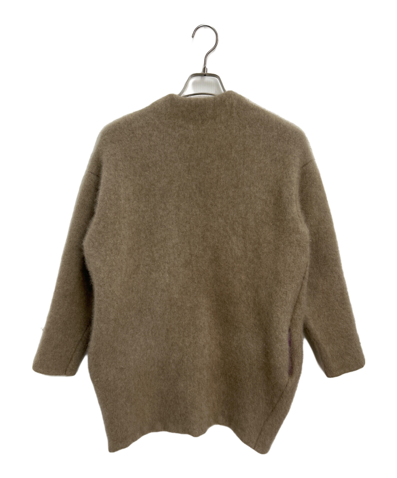 ELENDEEKエレンディーク　定番ラクーンドッグカーディガン　ベージュグリーン 中古・古着通販】ELENDEEK (エレンディーク) ラクーンミックスダブル