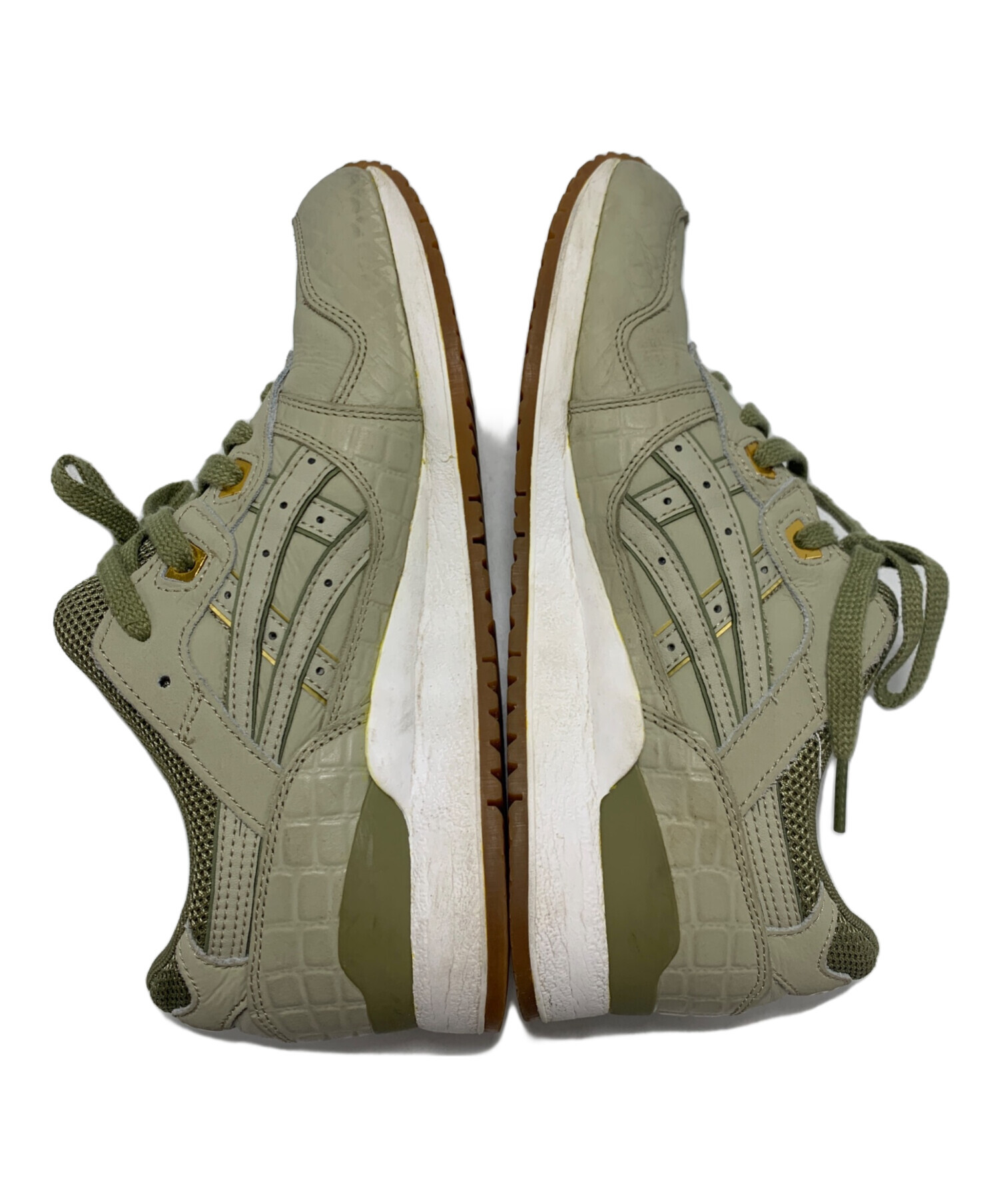 中古・古着通販】asics (アシックス) スニーカー カーキ サイズ:26.5cm 