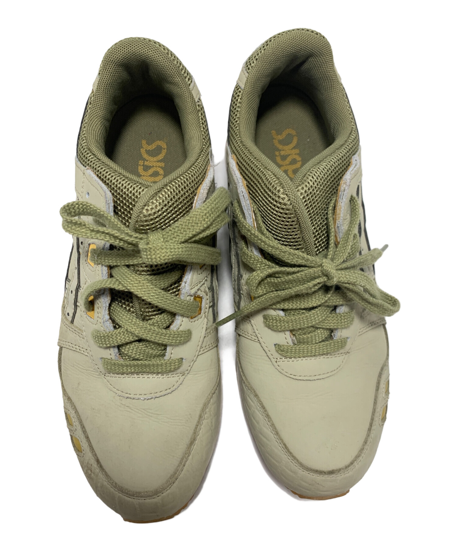 中古・古着通販】asics (アシックス) スニーカー カーキ サイズ:26.5cm