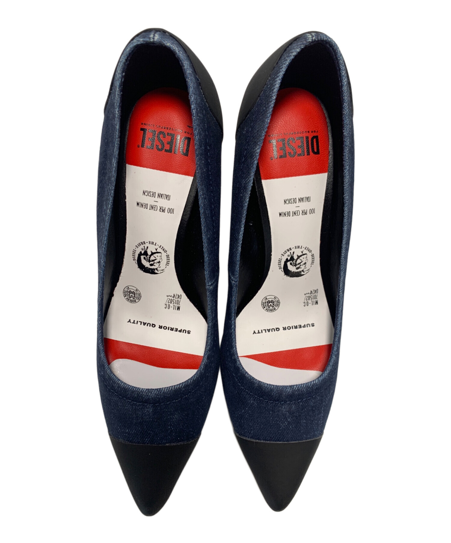 中古・古着通販】DIESEL (ディーゼル) ヒールパンプス インディゴ