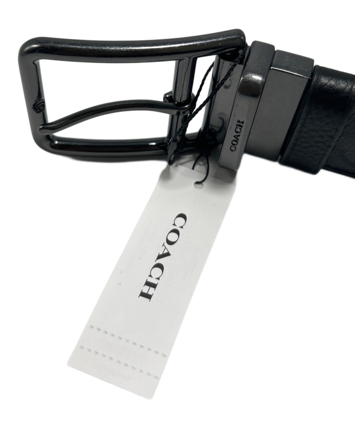 中古・古着通販】COACH (コーチ) ベルト ブラック×グレー｜ブランド