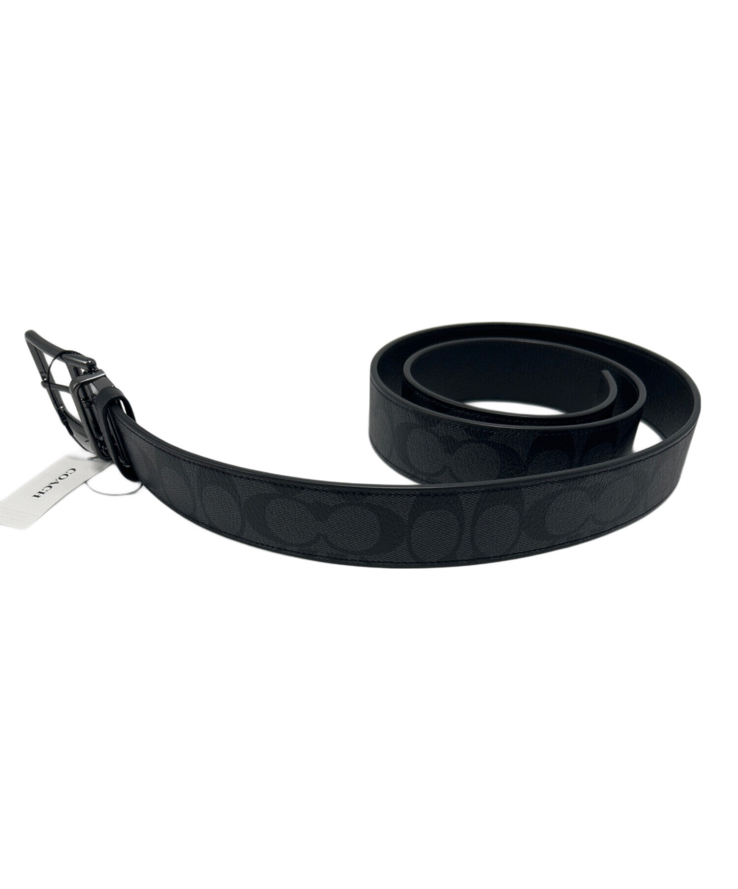 中古・古着通販】COACH (コーチ) ベルト ブラック×グレー｜ブランド