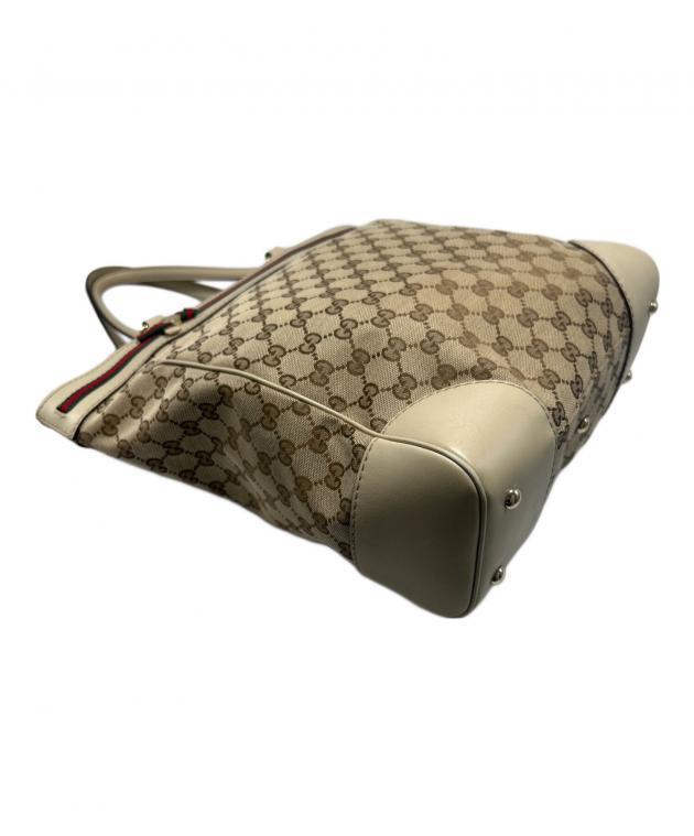 中古グッチ　GUCCI ベージュ GGトートバッグ正規品 中古・古着通販】GUCCI (グッチ) GGキャンバストートバッグ 145994