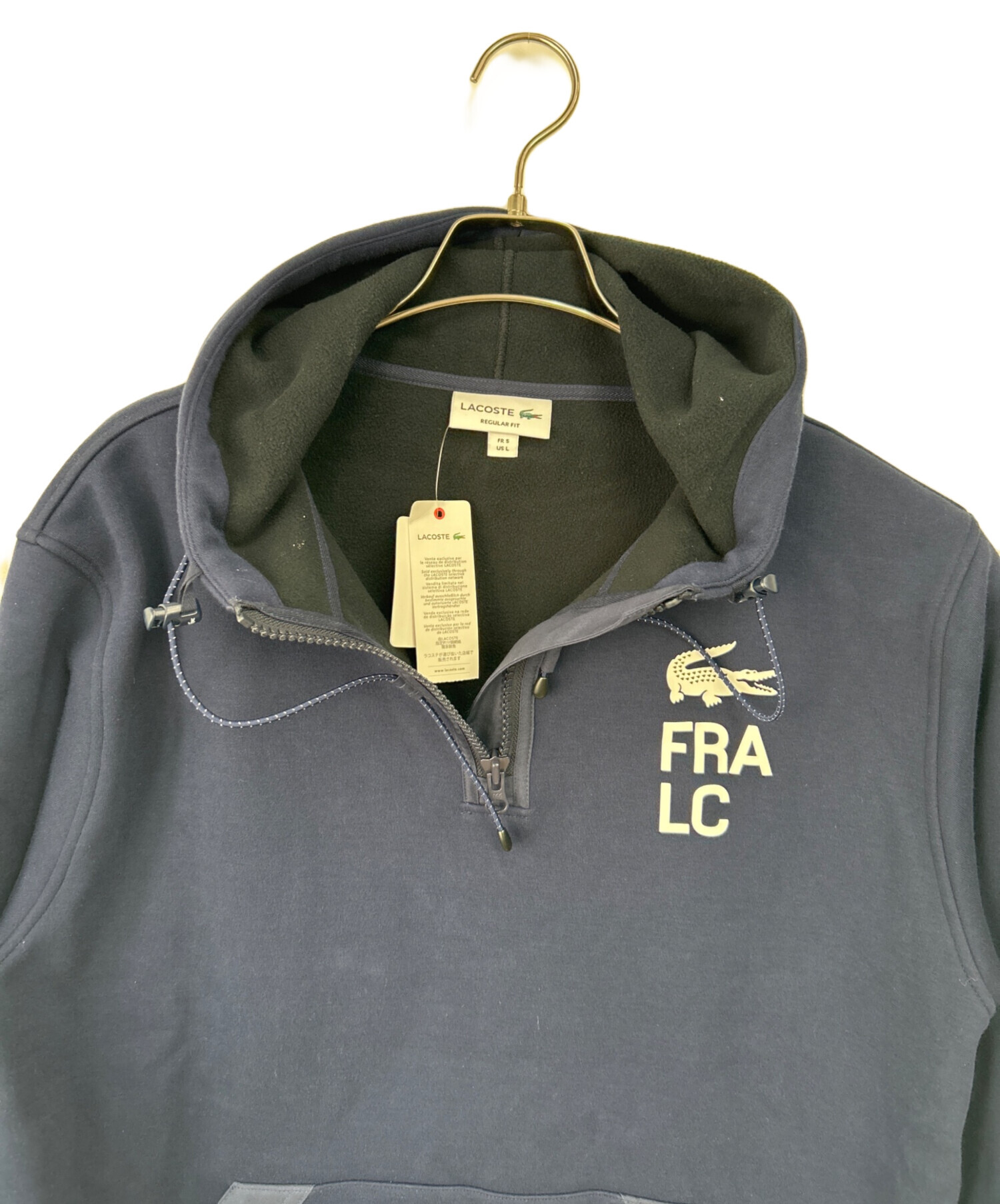 中古・古着通販】LACOSTE (ラコステ) ハーフジップパーカー ネイビー