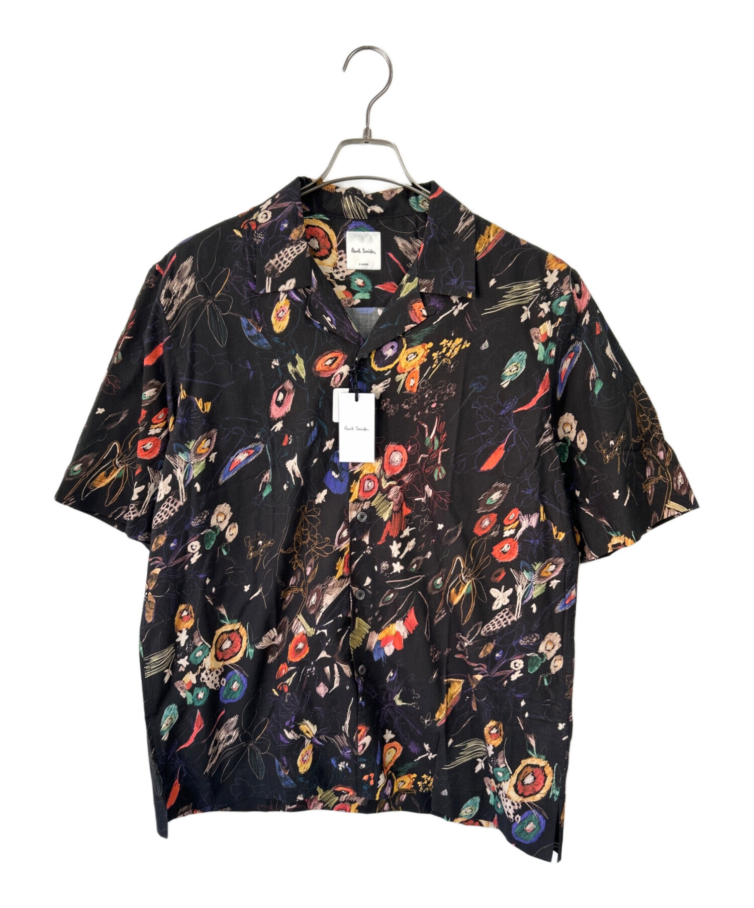 Paul Smith ポールスミス　レーヨン（セルロース）シャツ　L 中古・古着通販】PAUL SMITH (ポールスミス) 半袖シャツ ブラック