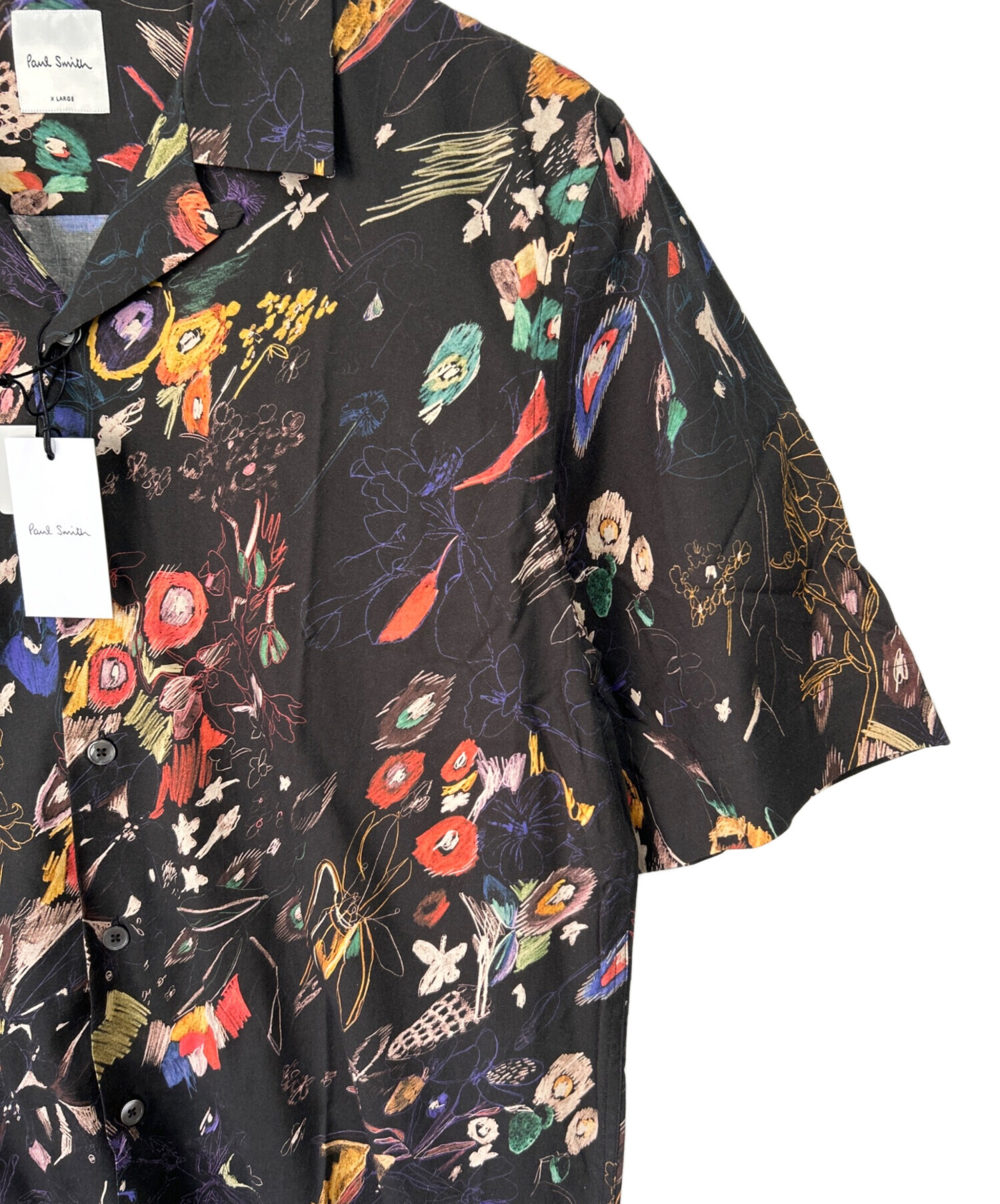 中古・古着通販】PAUL SMITH (ポールスミス) 半袖シャツ ブラック