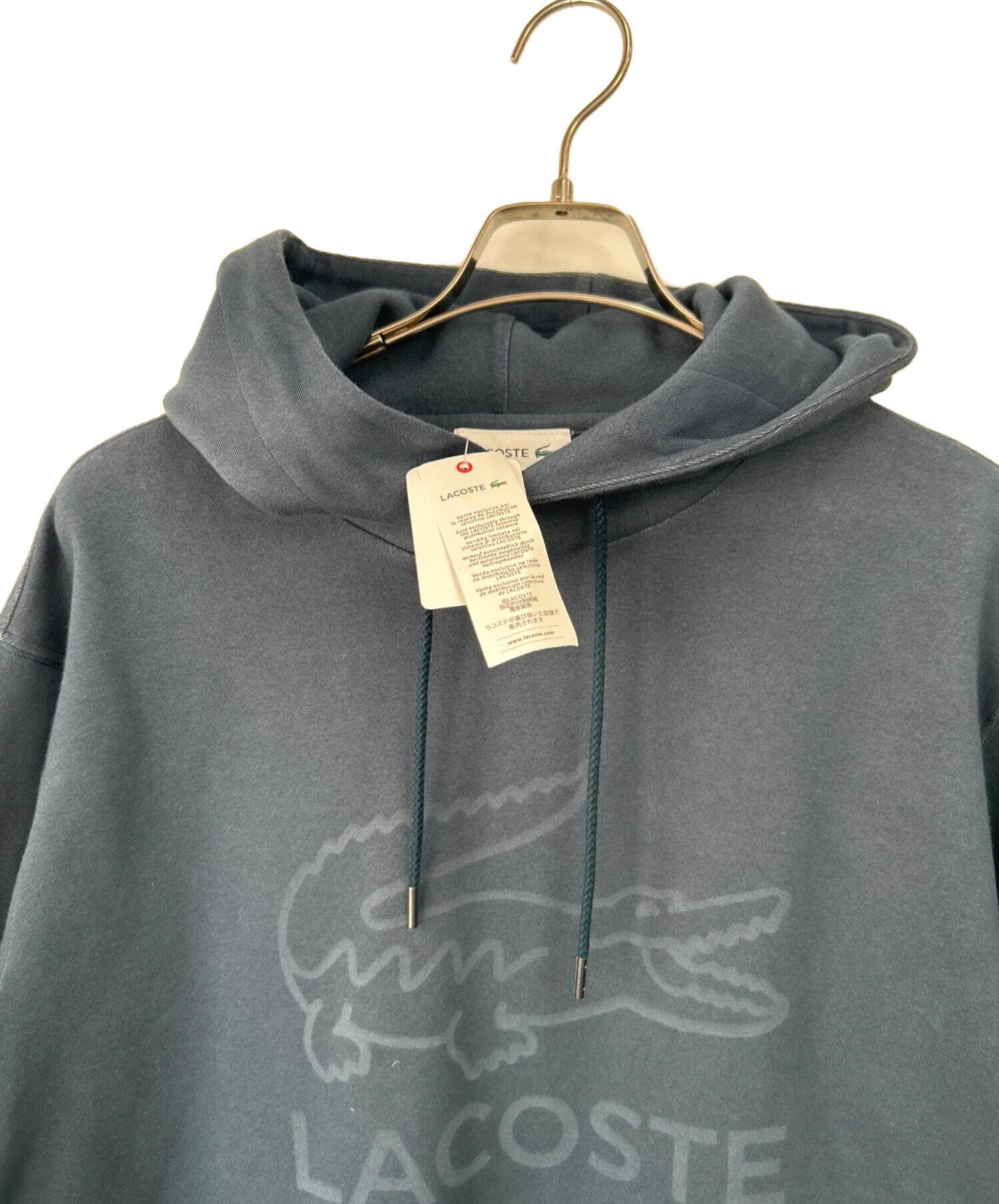 中古・古着通販】LACOSTE (ラコステ) パーカー ネイビー サイズ:US L 