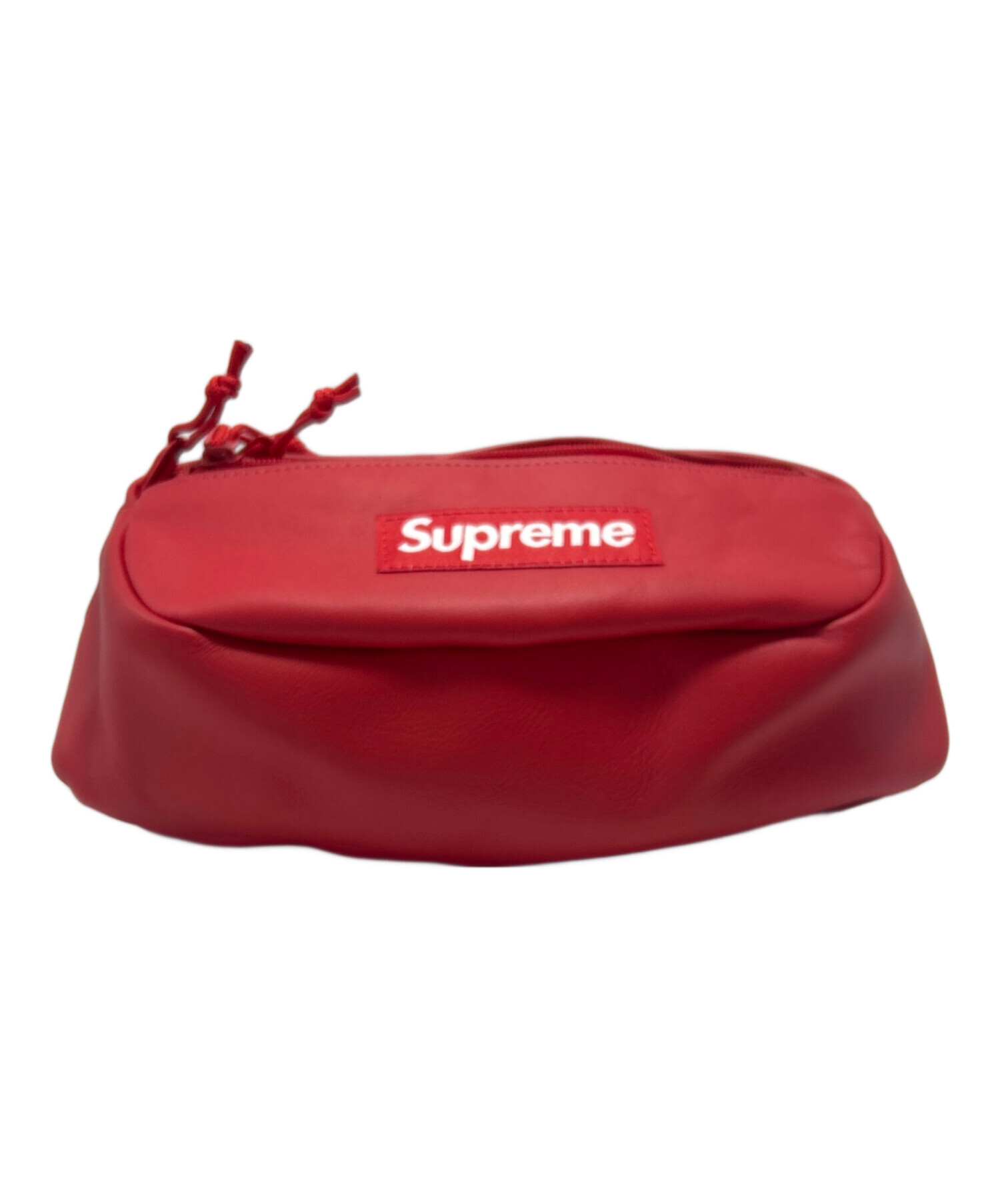 中古・古着通販】SUPREME (シュプリーム) レザーウエストバッグ レッド
