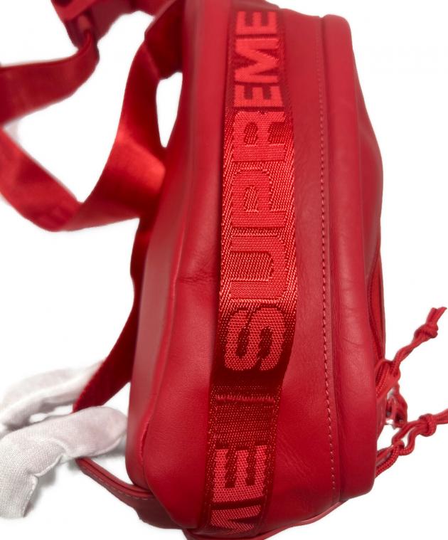 中古・古着通販】SUPREME (シュプリーム) レザーウエストバッグ レッド