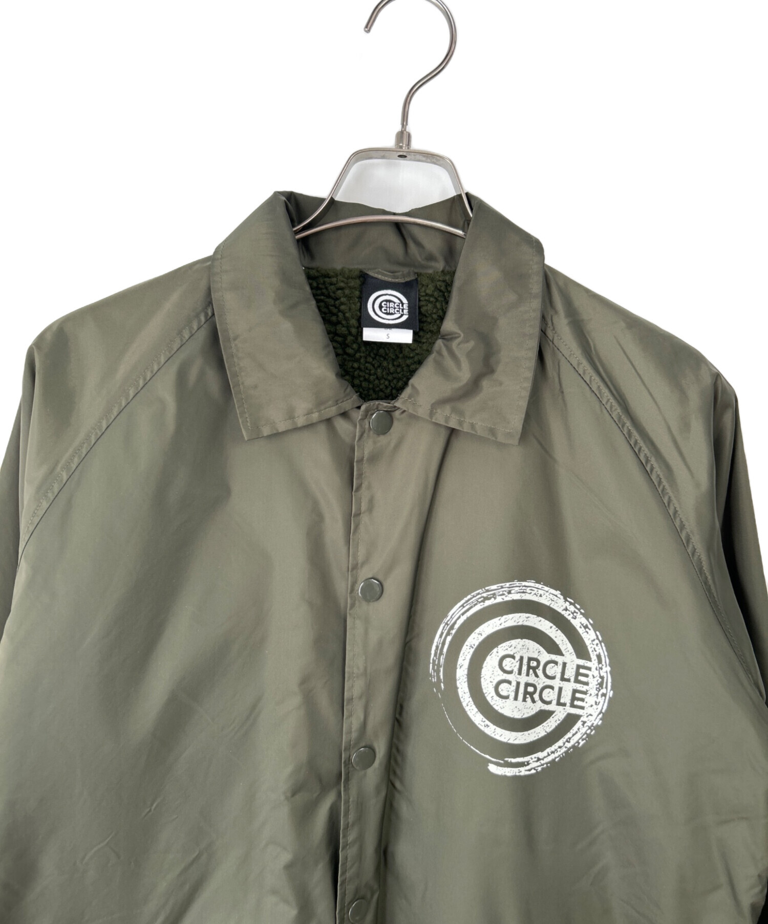 circlecircle オリーブグリーン ナイロンジャケット 中古・古着通販】CIRCLE CIRCLE (サークルサークル) コーチジャケット