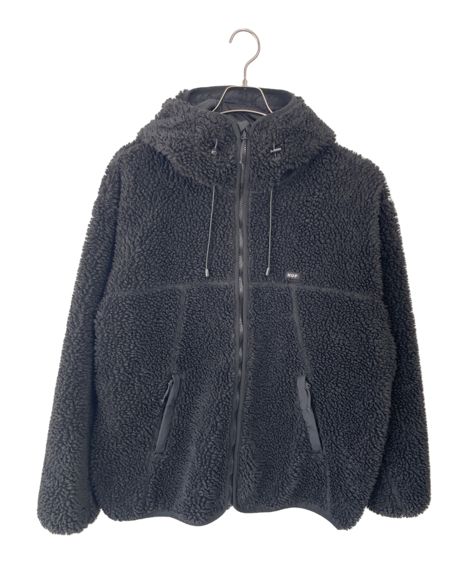 中古・古着通販】HUF (ハフ) ボアジャケット ブラック サイズ:L 
