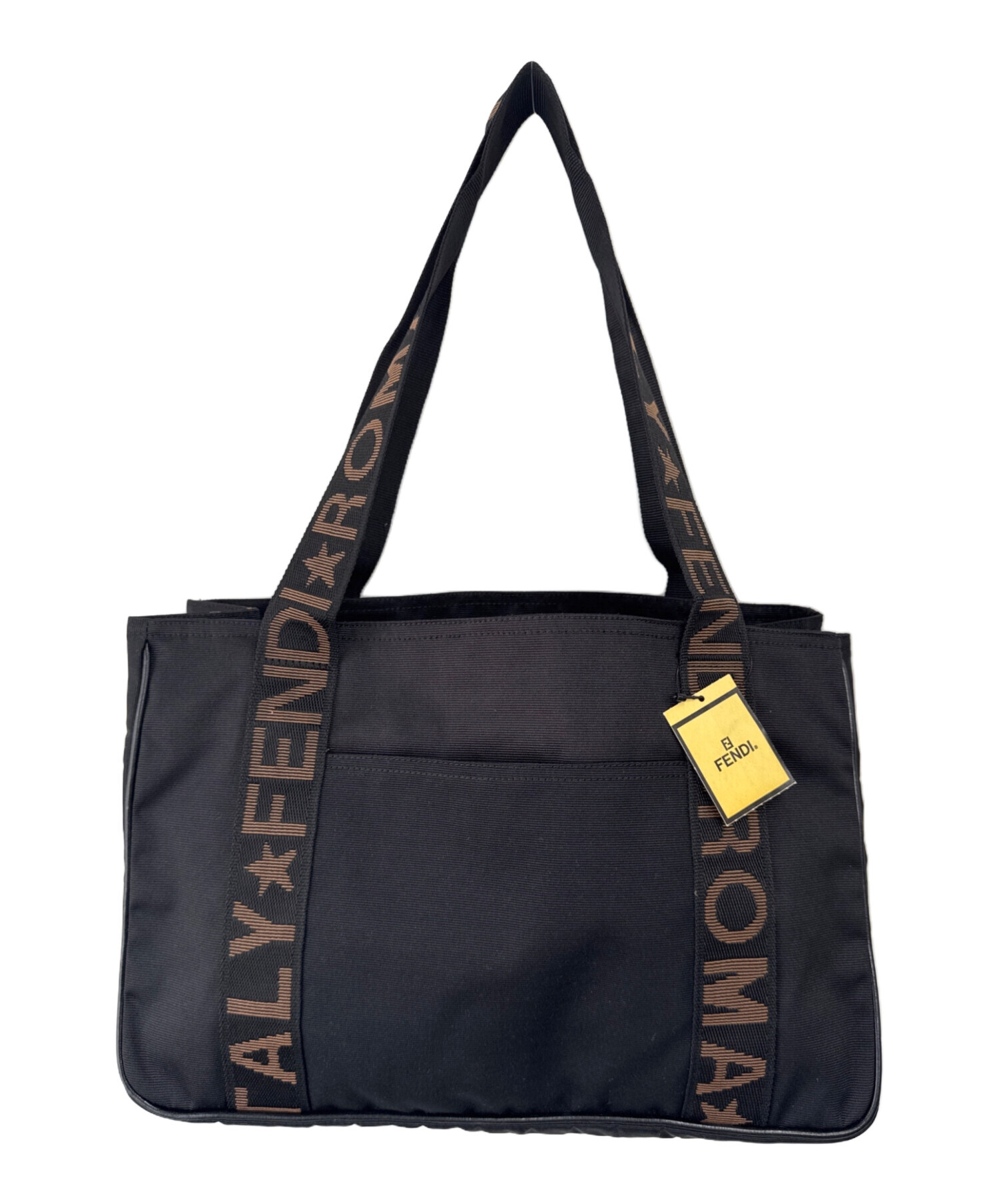 FENDIナイロン トートバッグ 中古・古着通販】FENDI (フェンディ) ナイロントートバッグ ブラック