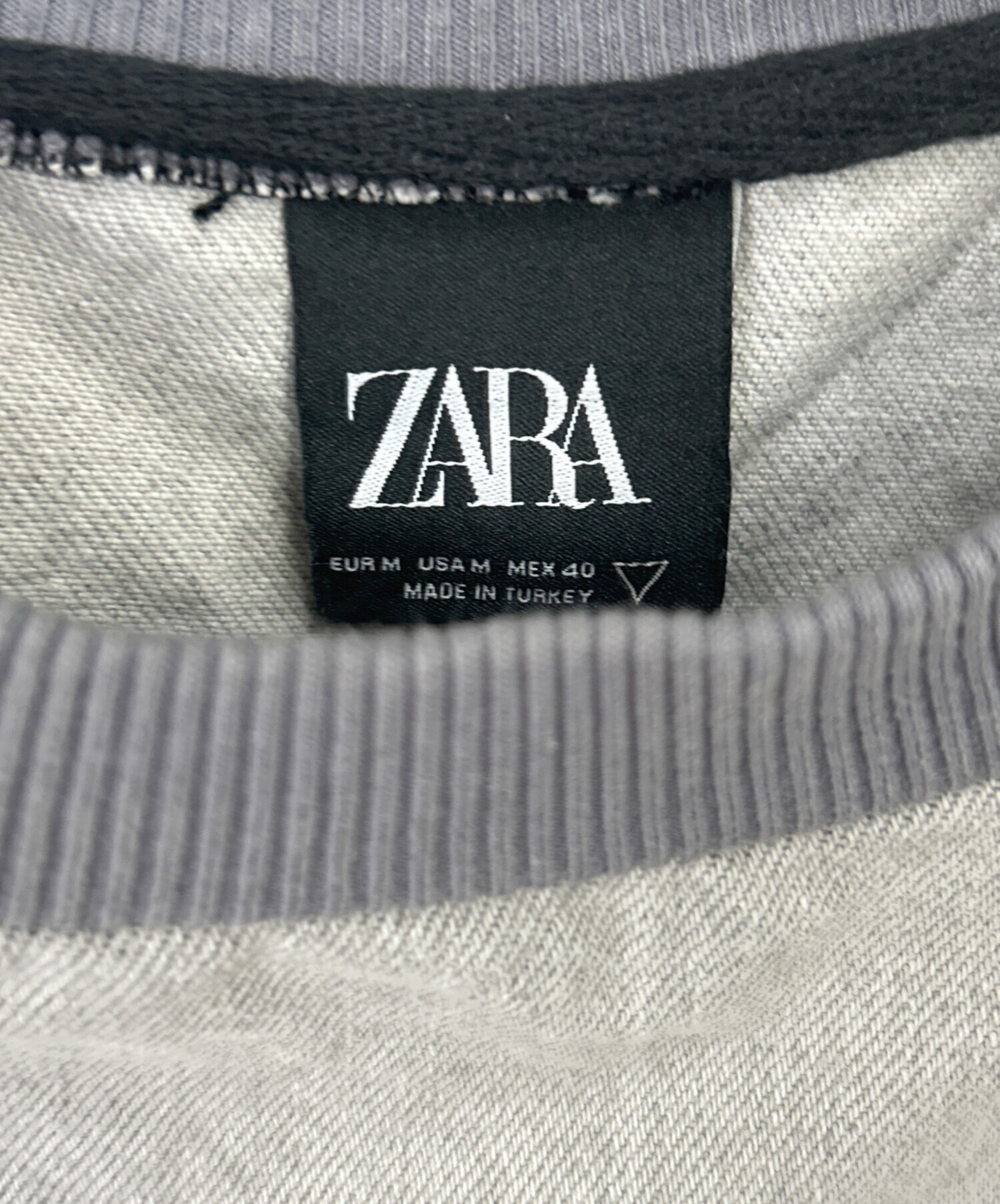 中古・古着通販】ZARA (ザラ) 半袖スウェット グレー サイズ:USA M 