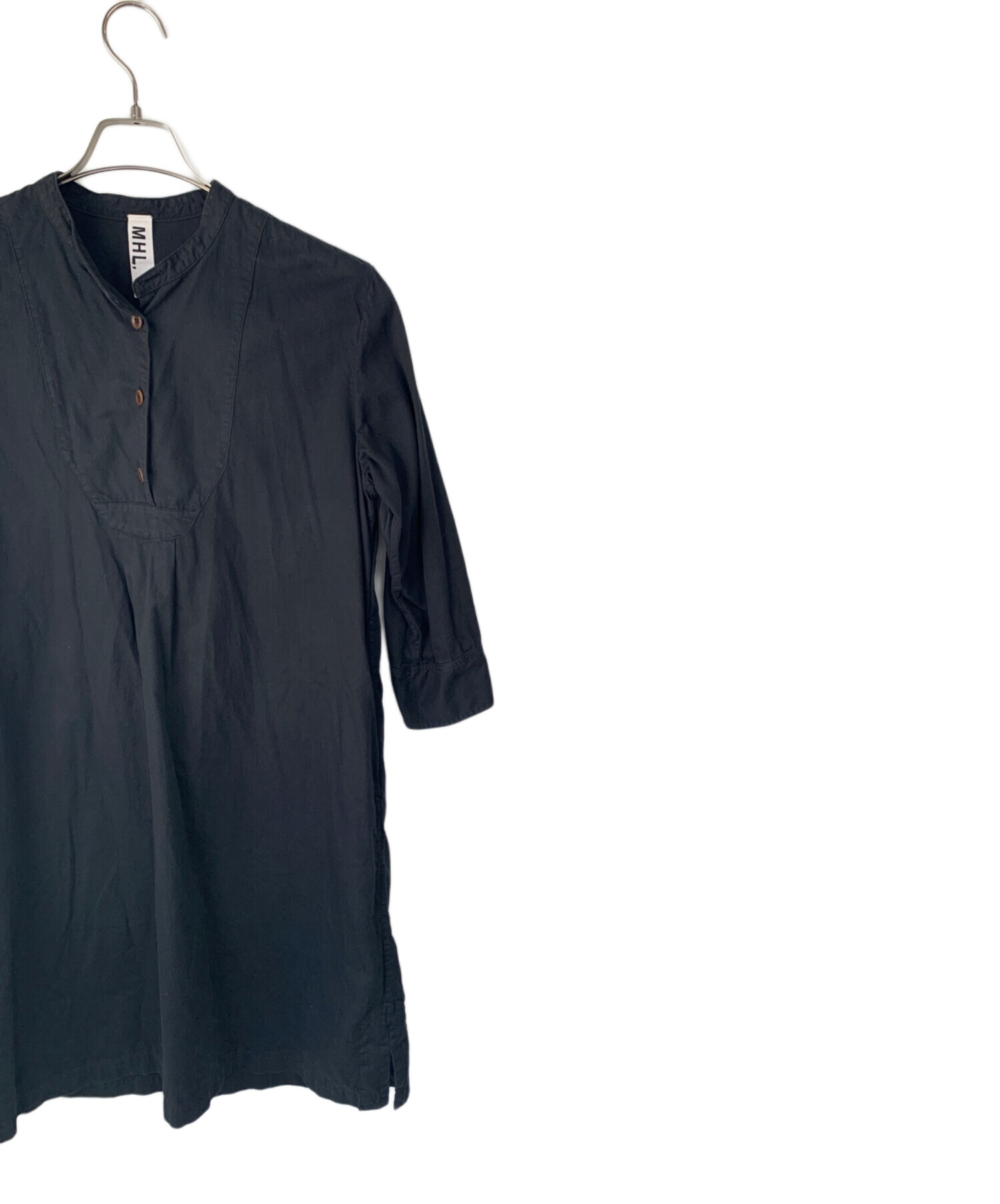 中古・古着通販】MHL (エムエイチエル) 長袖ワンピース ブラック