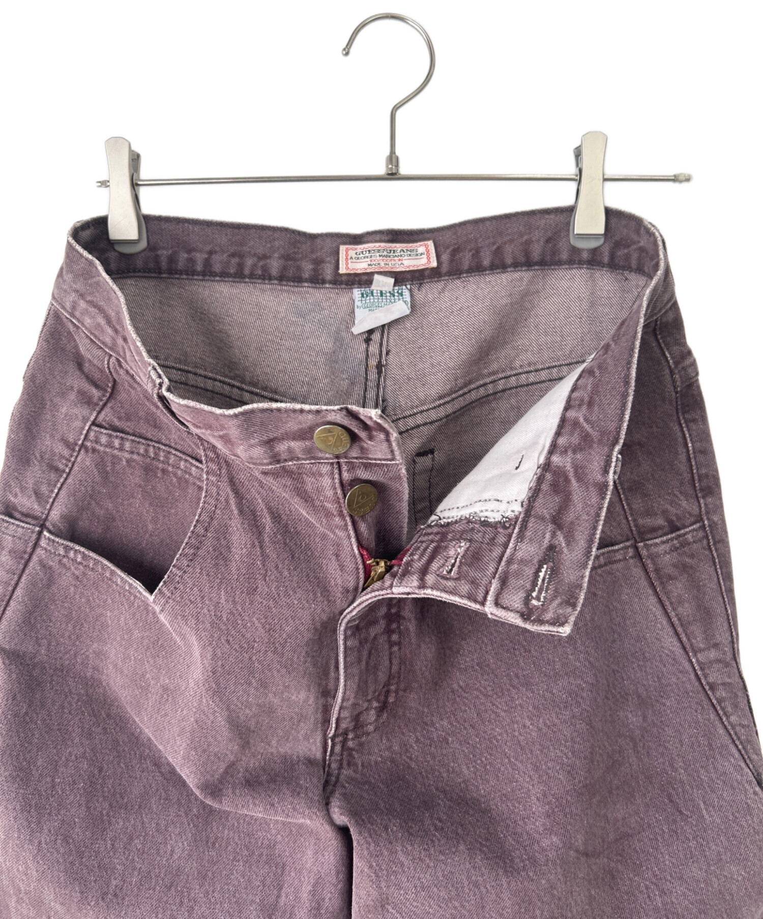 中古・古着通販】GUESS (ゲス) バギーデニムパンツ パープル サイズ