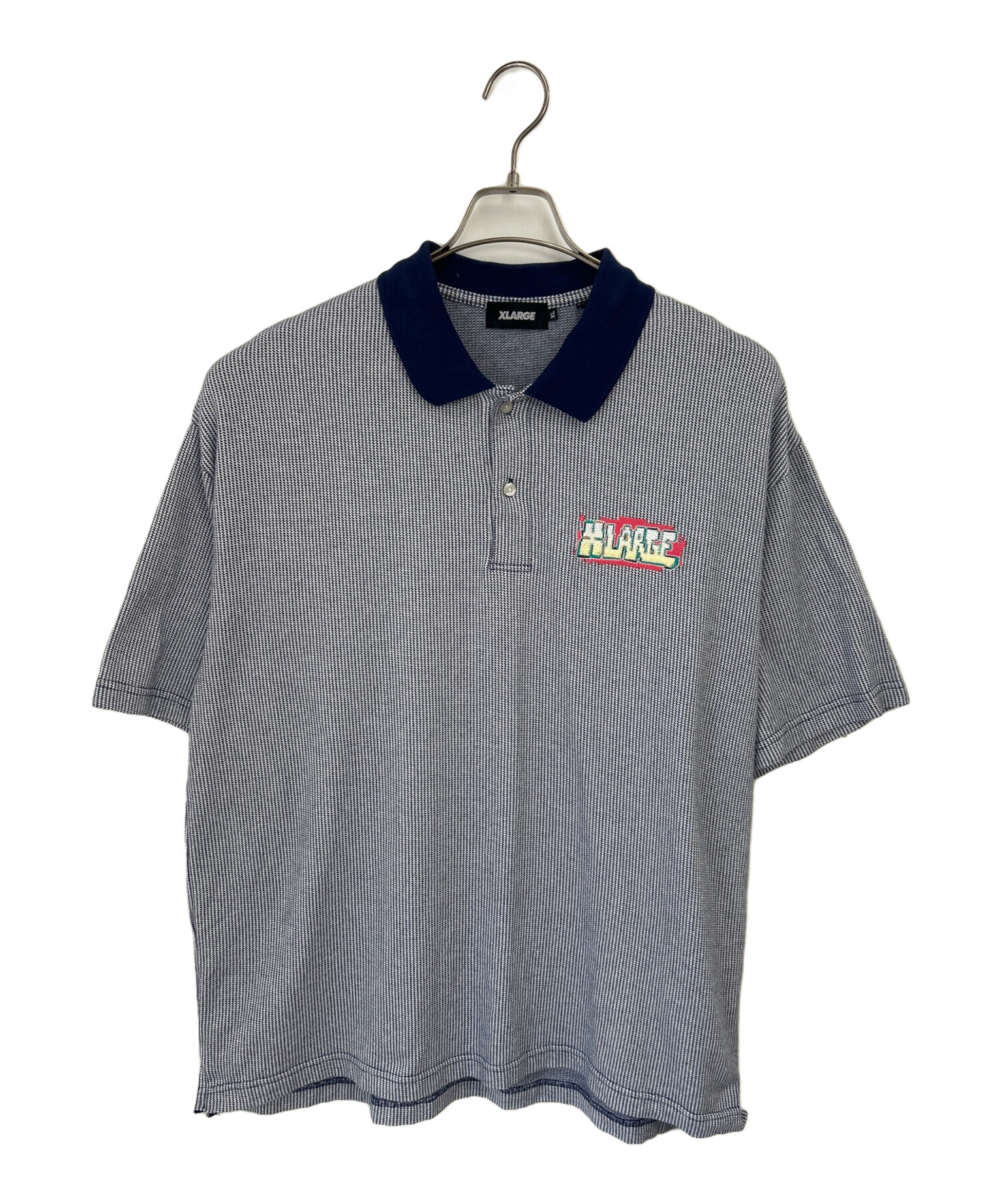 中古・古着通販】X-LARGE (エクストララージ) ポロシャツ ネイビー