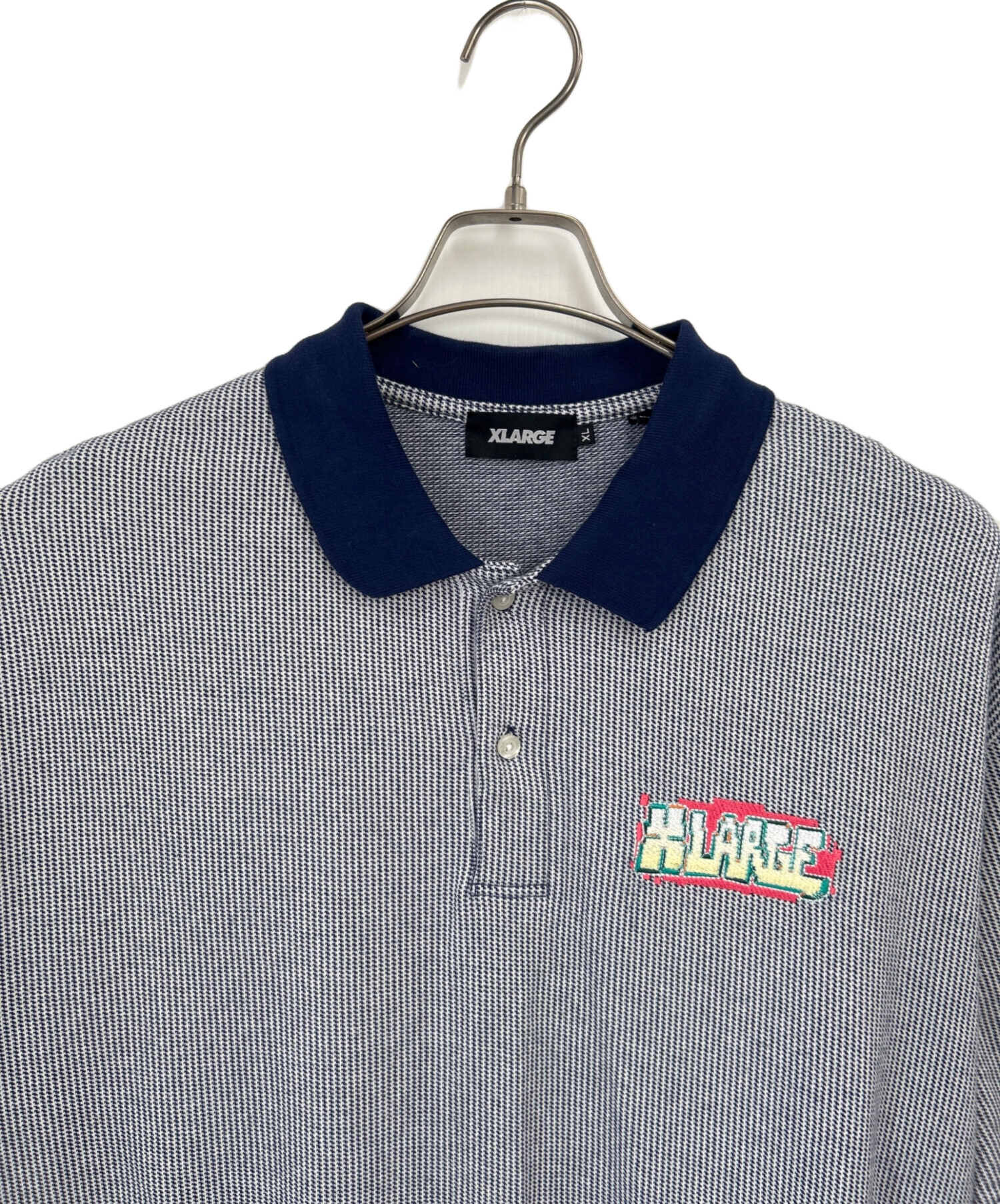 中古・古着通販】X-LARGE (エクストララージ) ポロシャツ ネイビー