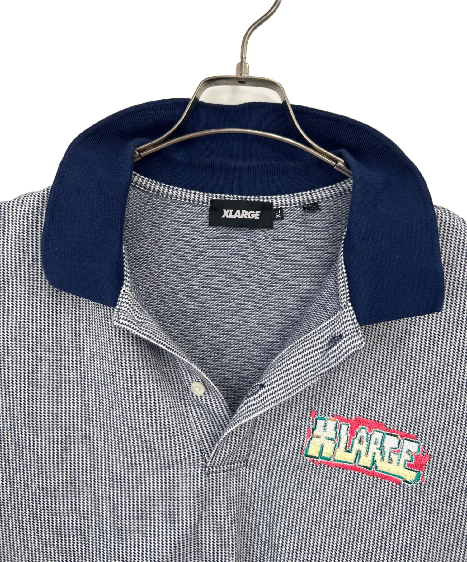 中古・古着通販】X-LARGE (エクストララージ) ポロシャツ ネイビー
