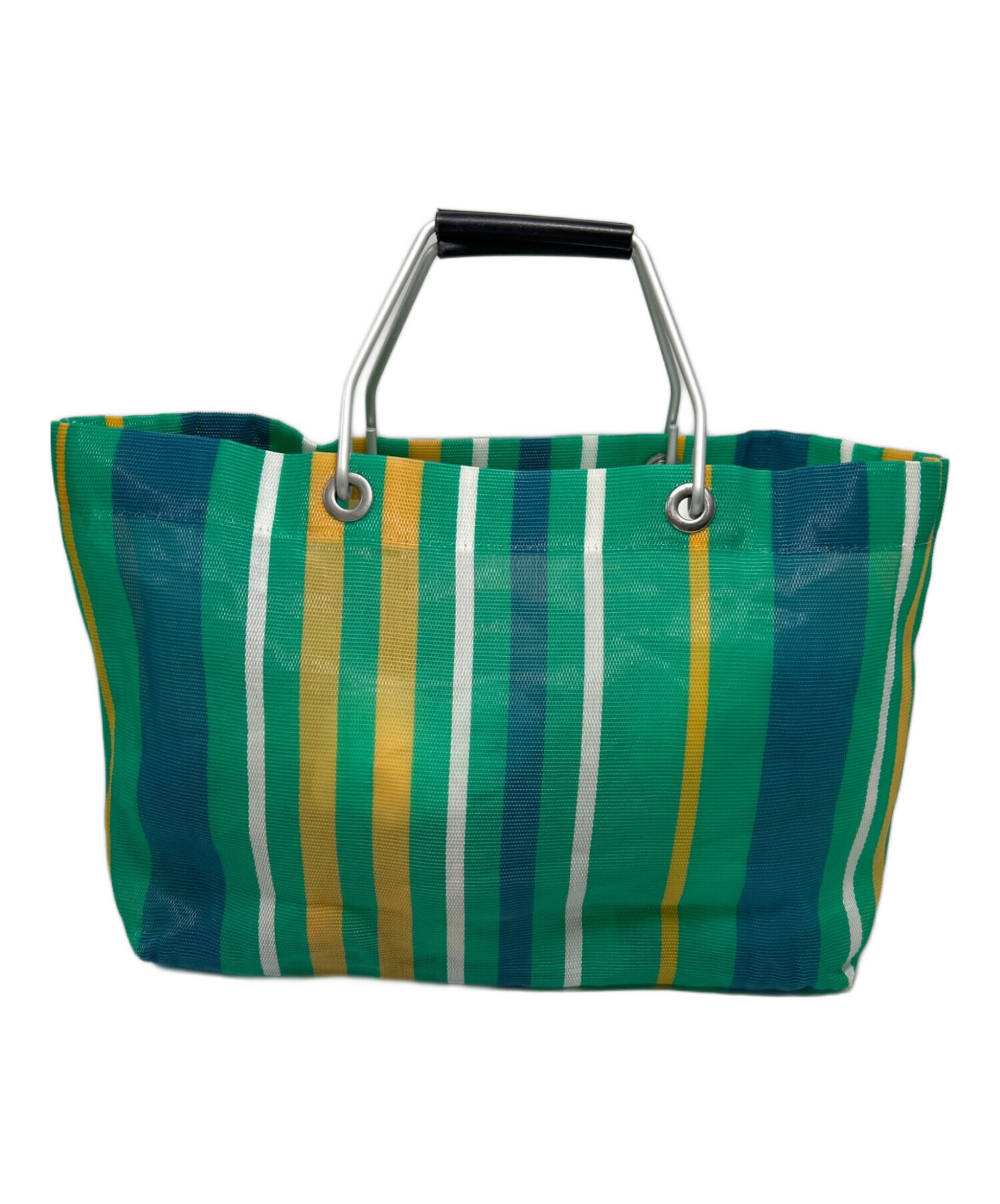 中古・古着通販】MARNI (マルニ) MARKET STRIPEバッグ ライトグリーン 