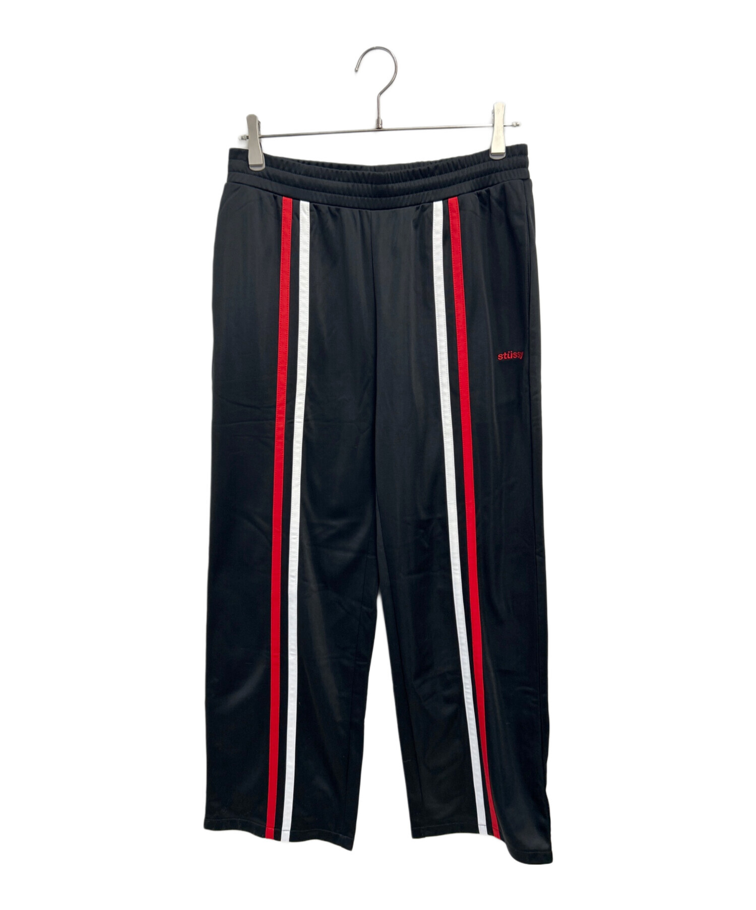 Stüssy 黒 ジャージパンツ ウエスト調整可能 中古・古着通販】stussy (ステューシー) ジャージパンツ ブラック
