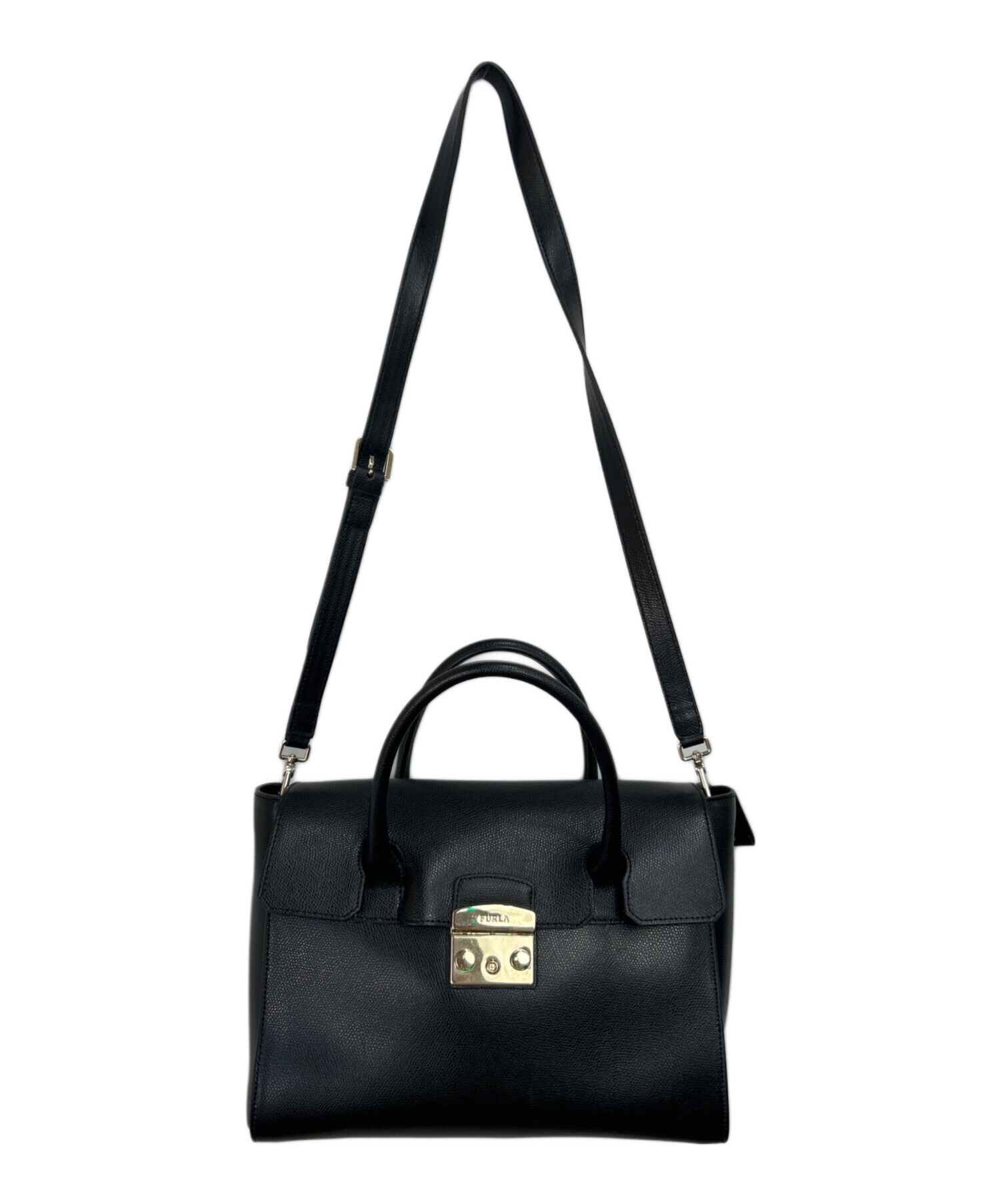中古・古着通販】FURLA (フルラ) ショルダーバッグ ブラック｜ブランド