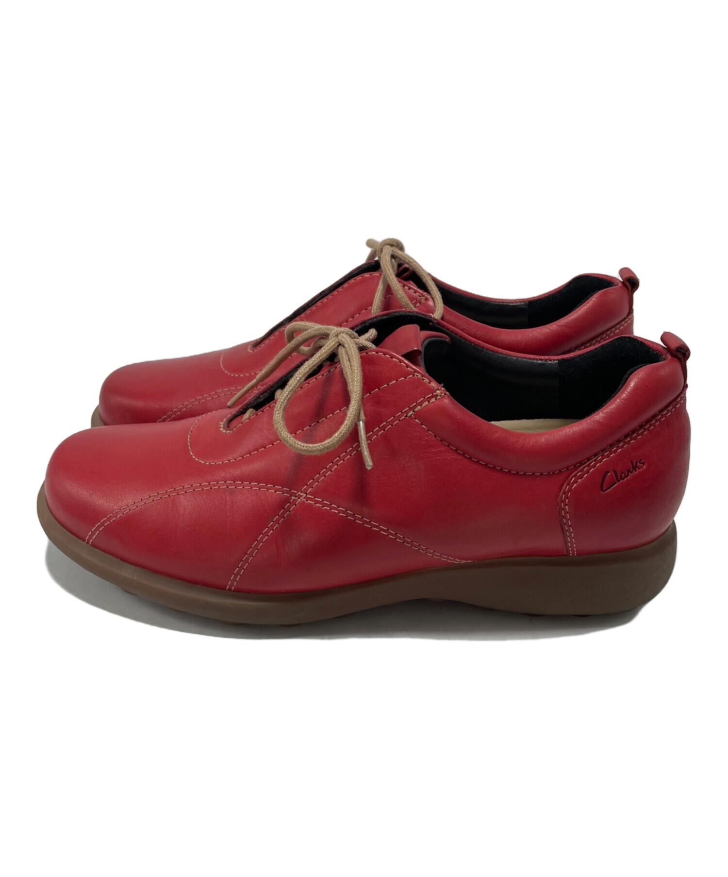 中古・古着通販】CLARKS (クラークス) シューズ レッド サイズ:4 1/2