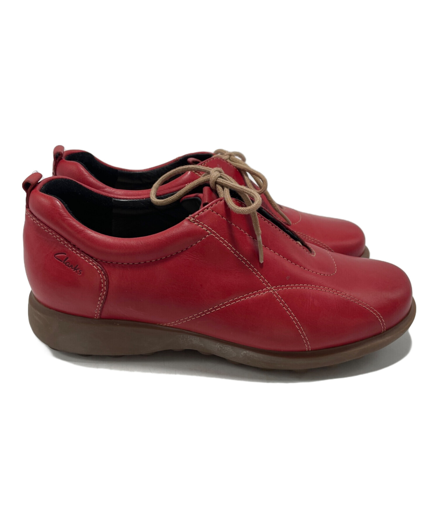 中古・古着通販】CLARKS (クラークス) シューズ レッド サイズ:4 1/2