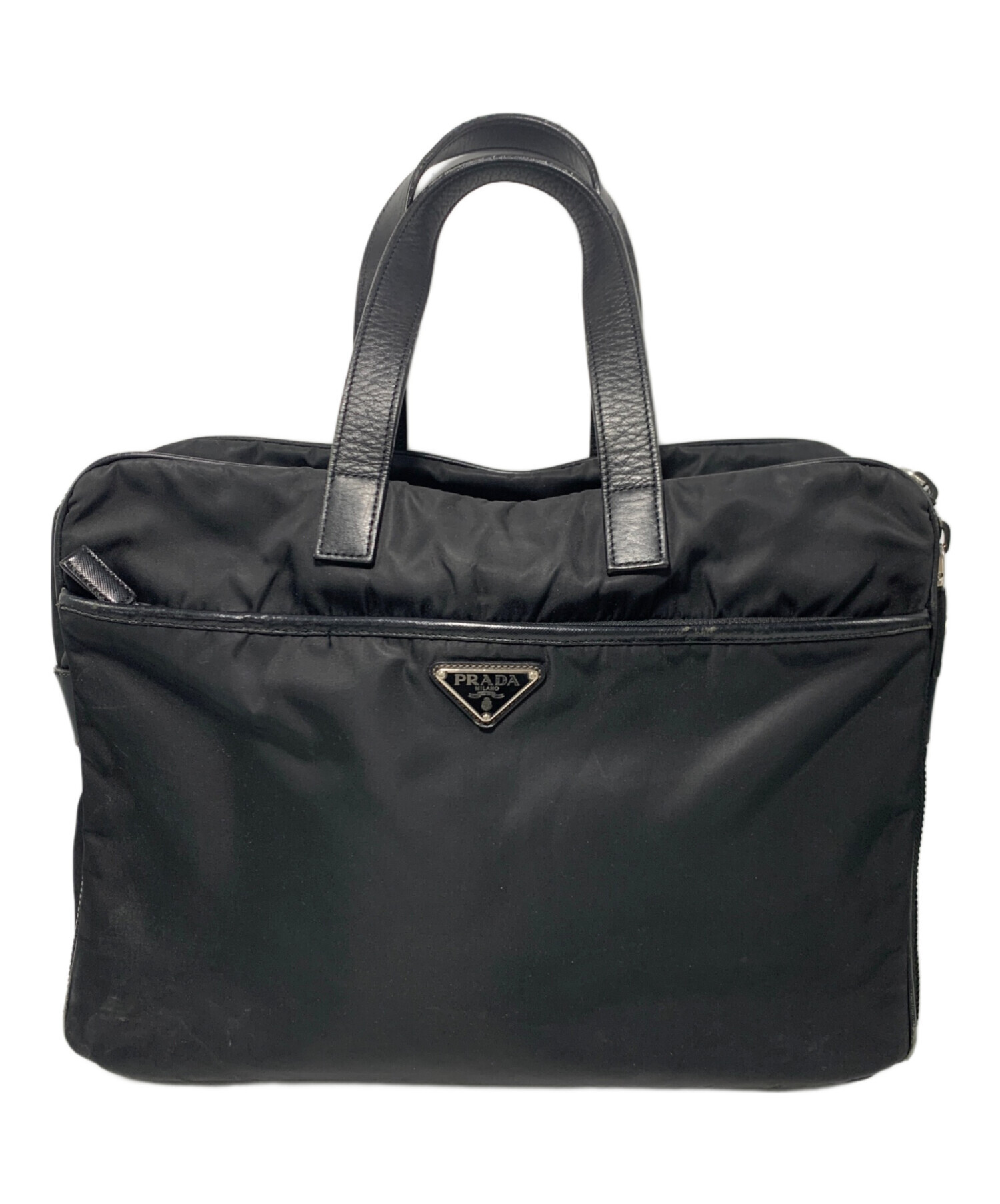 中古・古着通販】PRADA (プラダ) ナイロンブリーフバッグ ブラック 