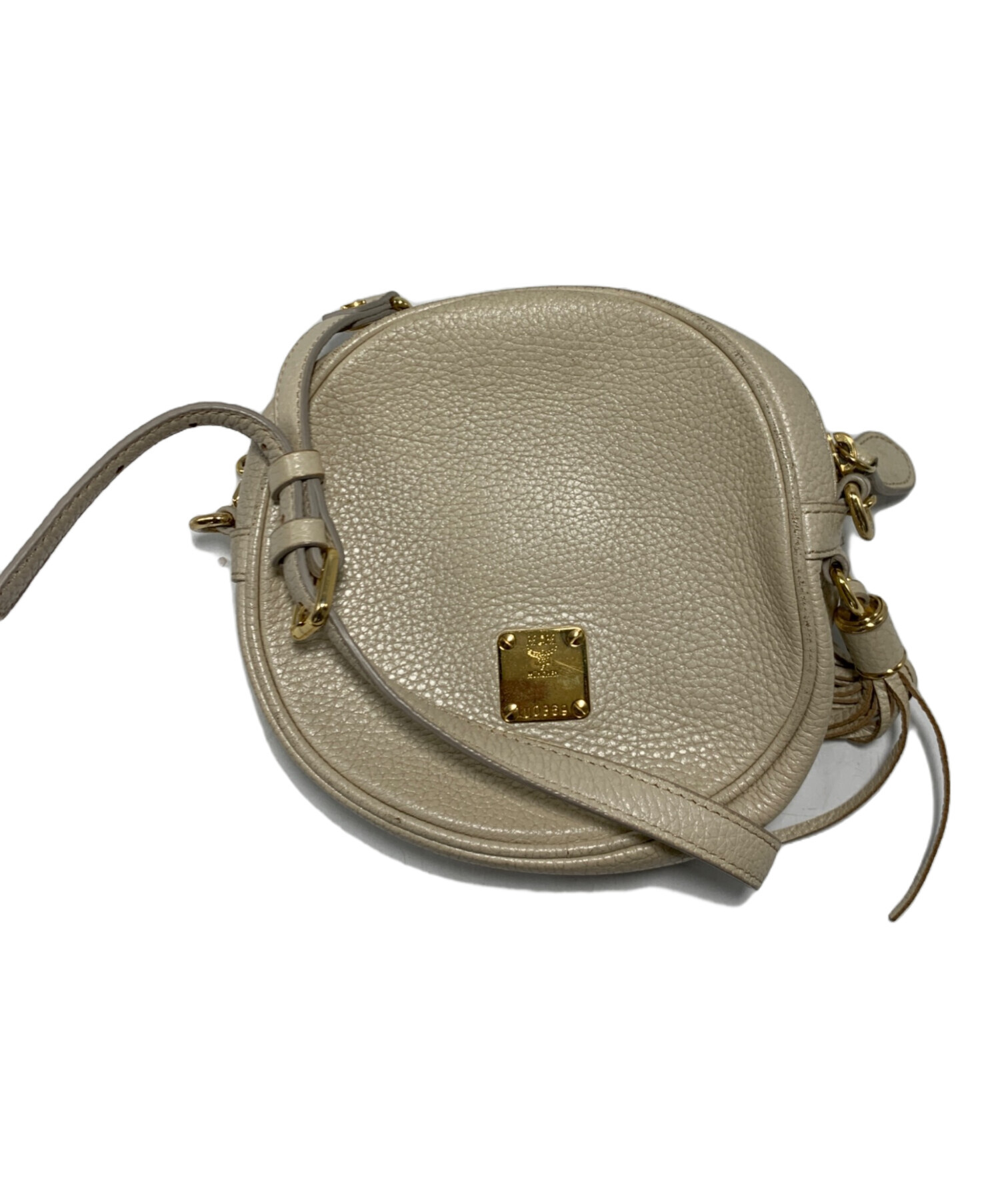 MCM エムシーエム ショルダーバッグ  ベージュ 【古着】【中古】【送料無料】 中古・古着通販】MCM (エムシーエム) タッセルチャーム付ショルダー