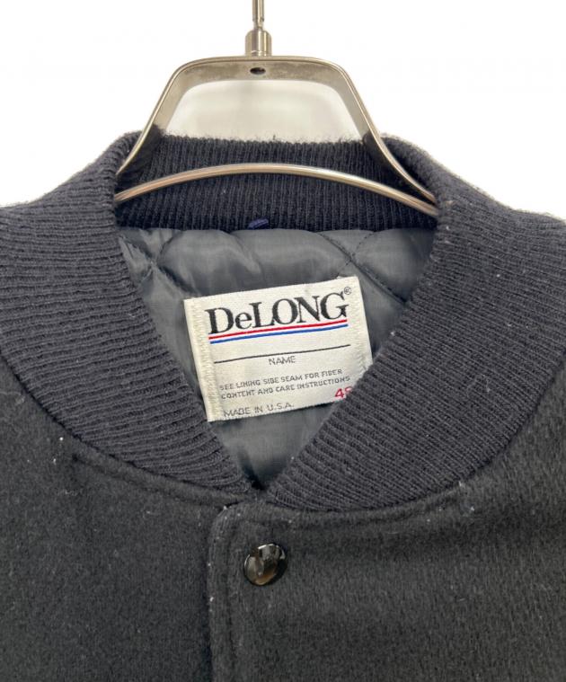 中古・古着通販】DELONG (-) 切替レザースタジャン ブラック サイズ:48