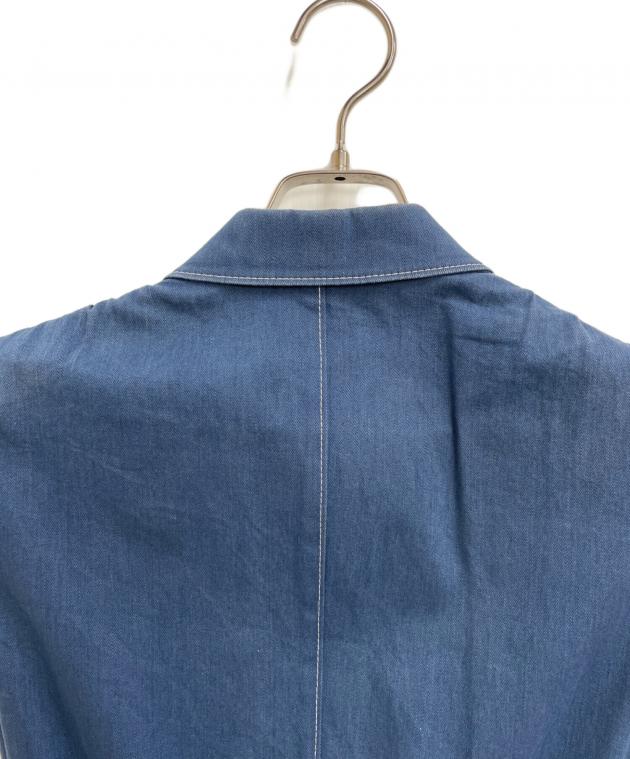 中古・古着通販】PRADA (プラダ) ノースリーブワンピース ブルー