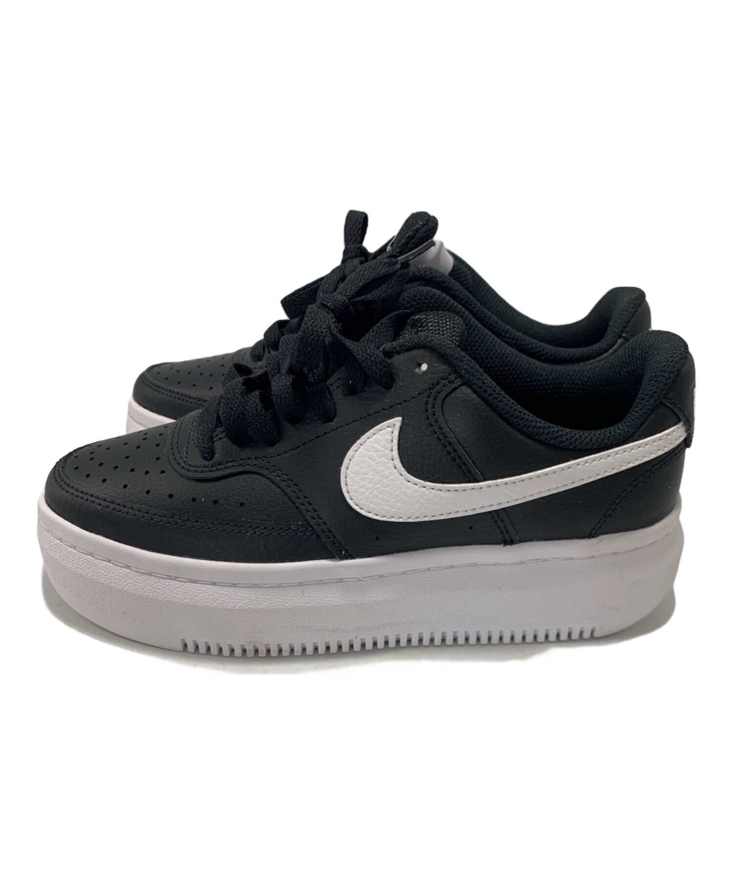 中古・古着通販】NIKE (ナイキ) 厚底スニーカー ブラック×ホワイト 