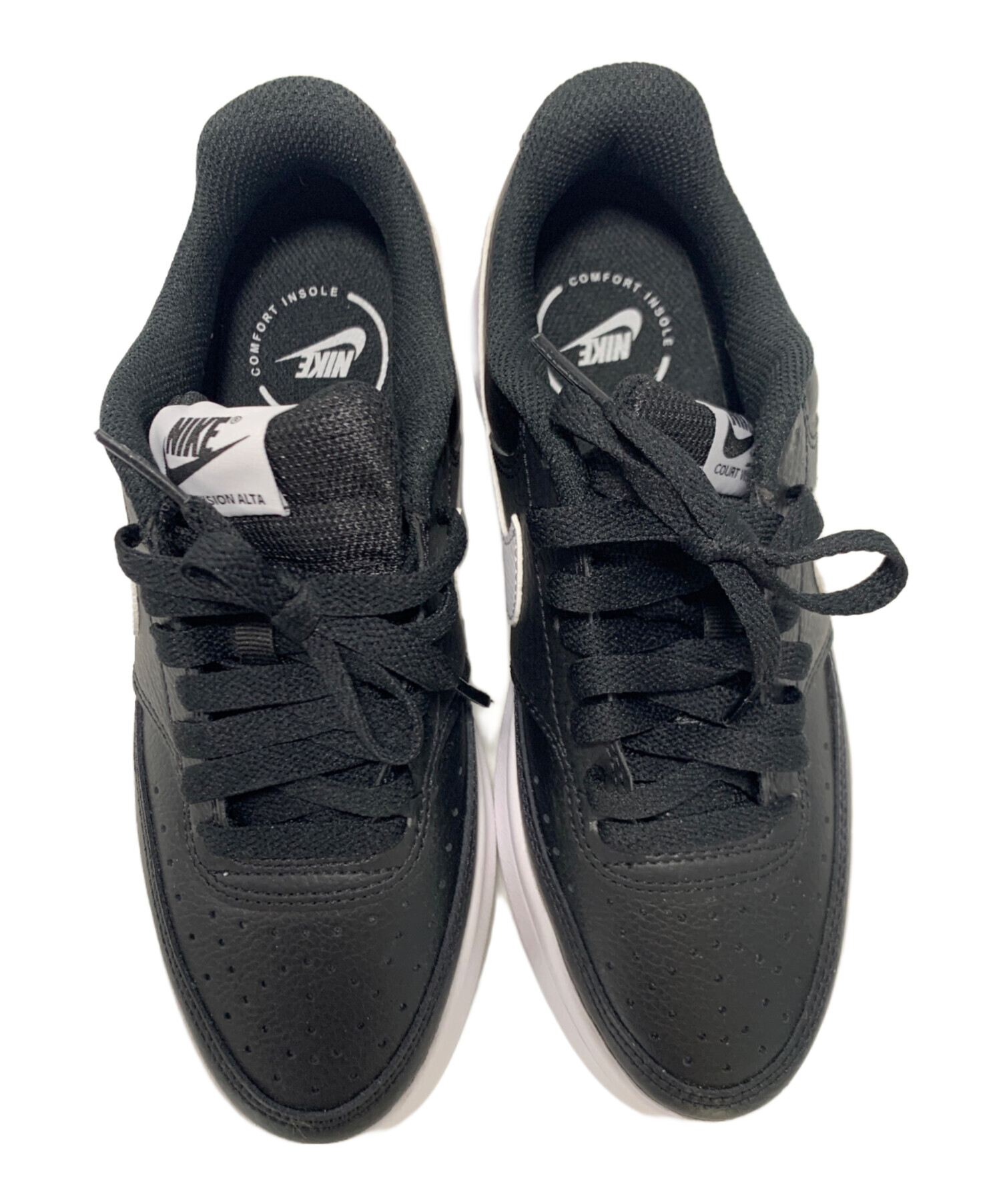 中古・古着通販】NIKE (ナイキ) 厚底スニーカー ブラック×ホワイト 